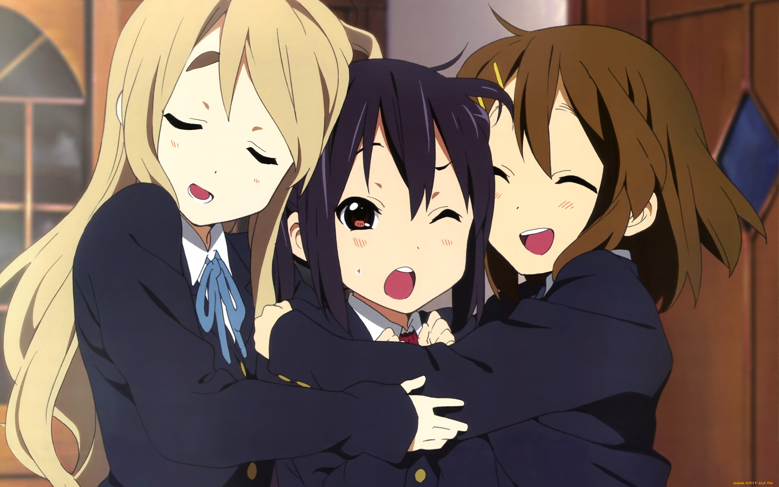 аниме, k-on, взгляд, фон, девушки