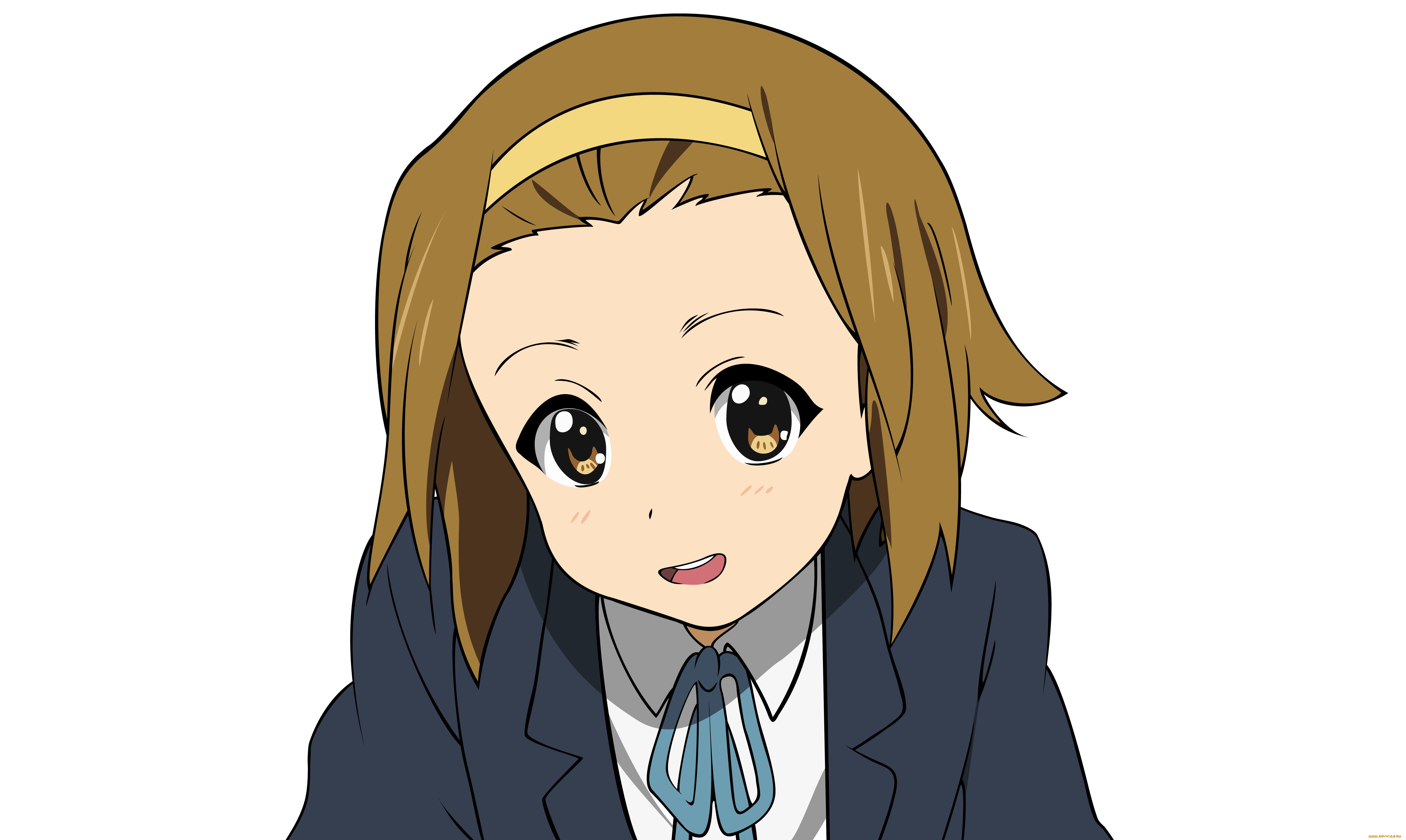 аниме, k-on, взгляд, девушка, фон