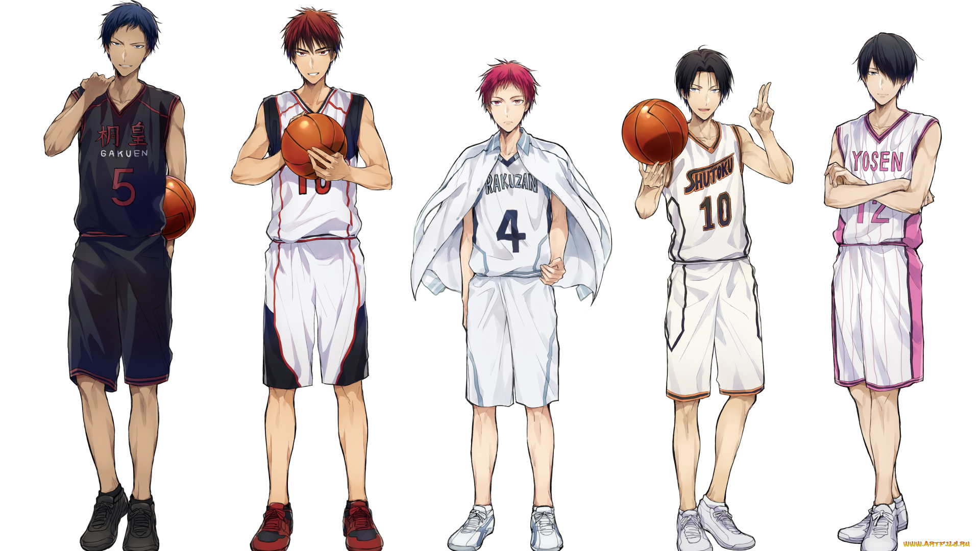 аниме, kuroko, no, baske, парни, баскетбол