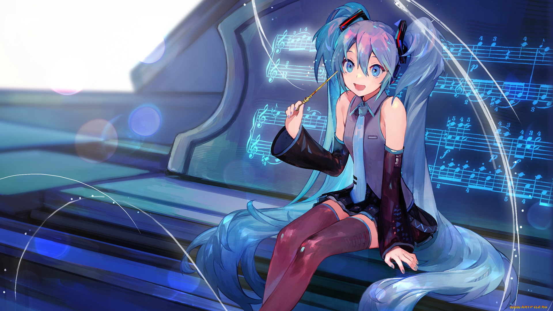 аниме, vocaloid, hatsune, miku