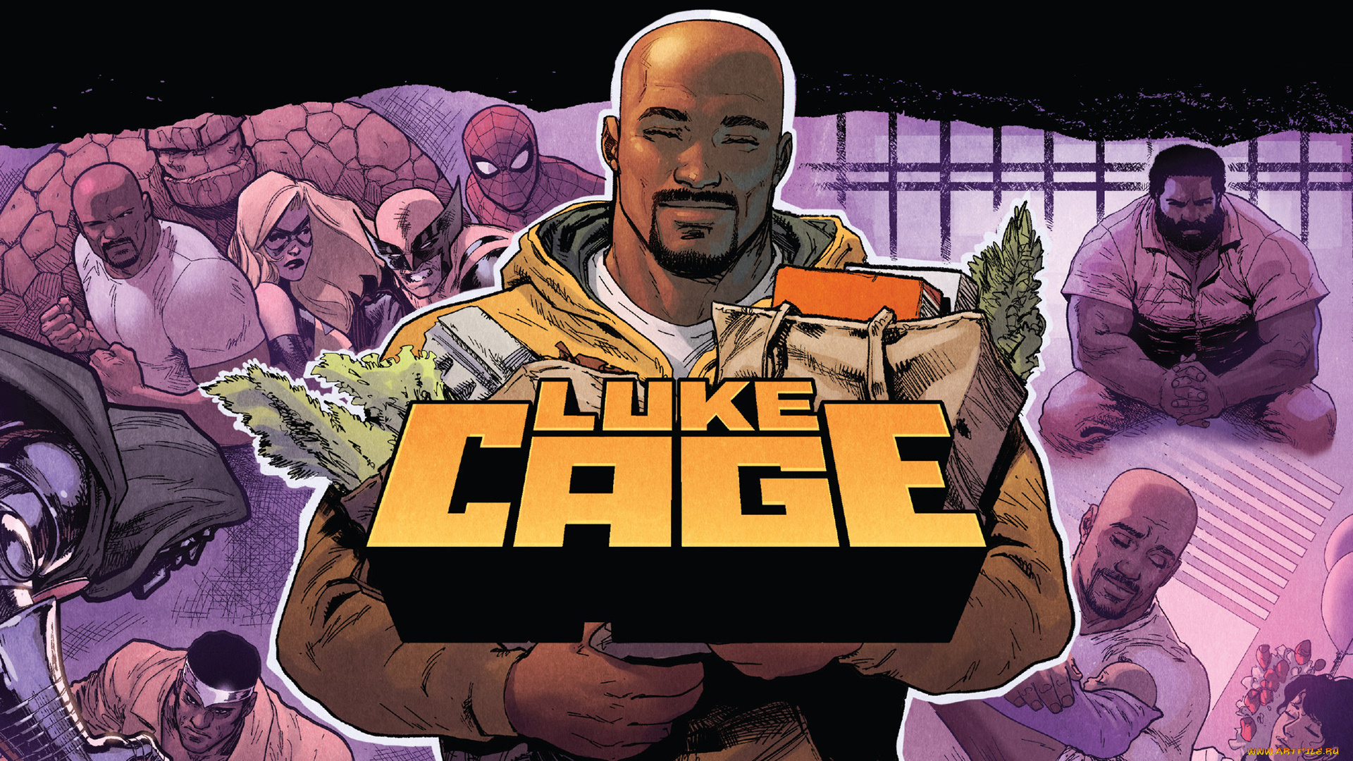 рисованное, комиксы, luke, cage