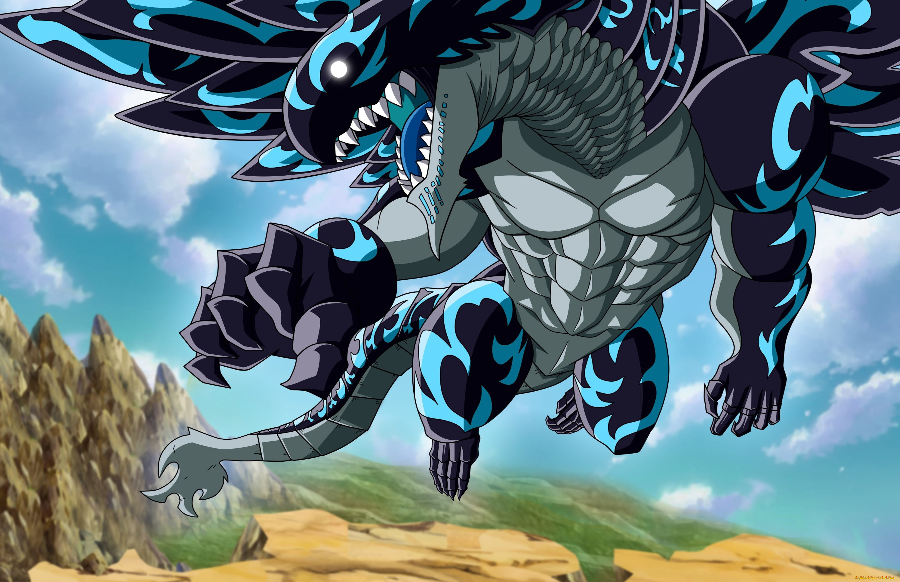 аниме, fairy, tail, acnologia