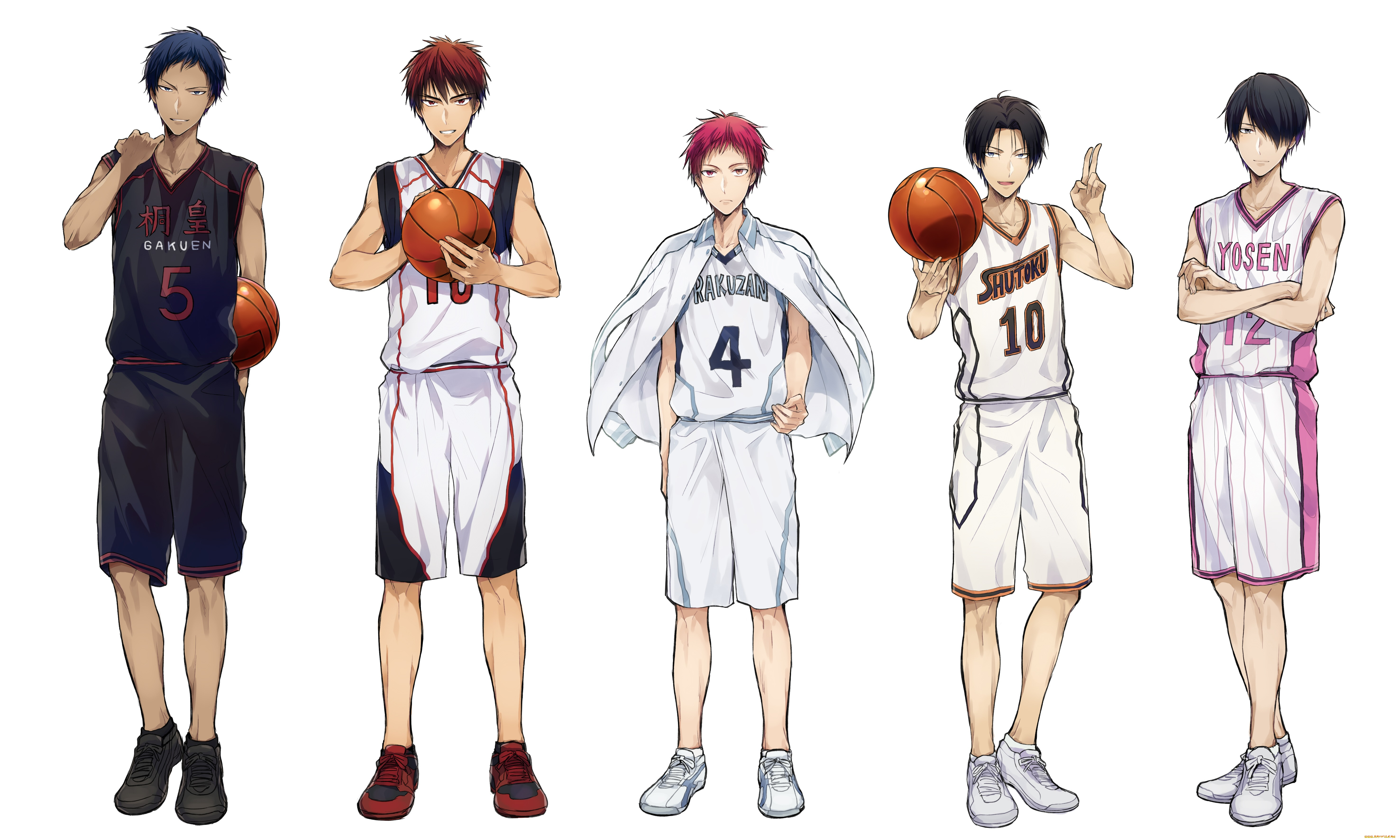 аниме, kuroko, no, baske, парни, баскетбол