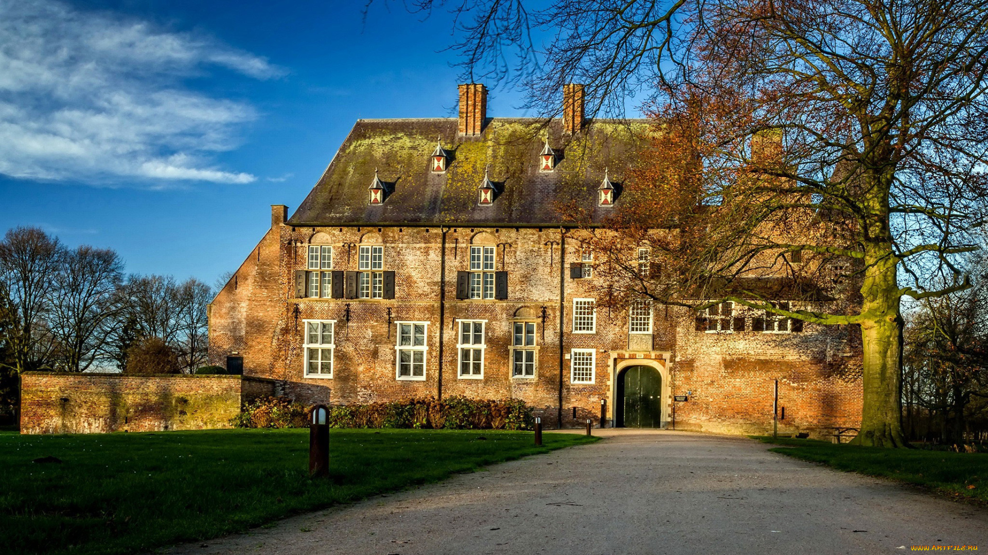 hernen, castle, города, замки, нидерландов, hernen, castle