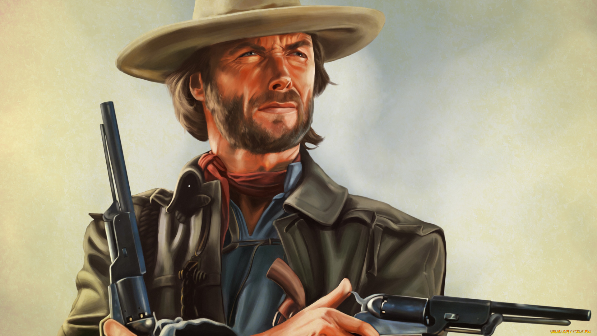 рисованные, кино, revolver, clint, eastwood, josey, wales, the, outlaw