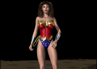 Картинка lordsnot 3д+графика фантазия+ fantasy девушка супермен фон взгляд