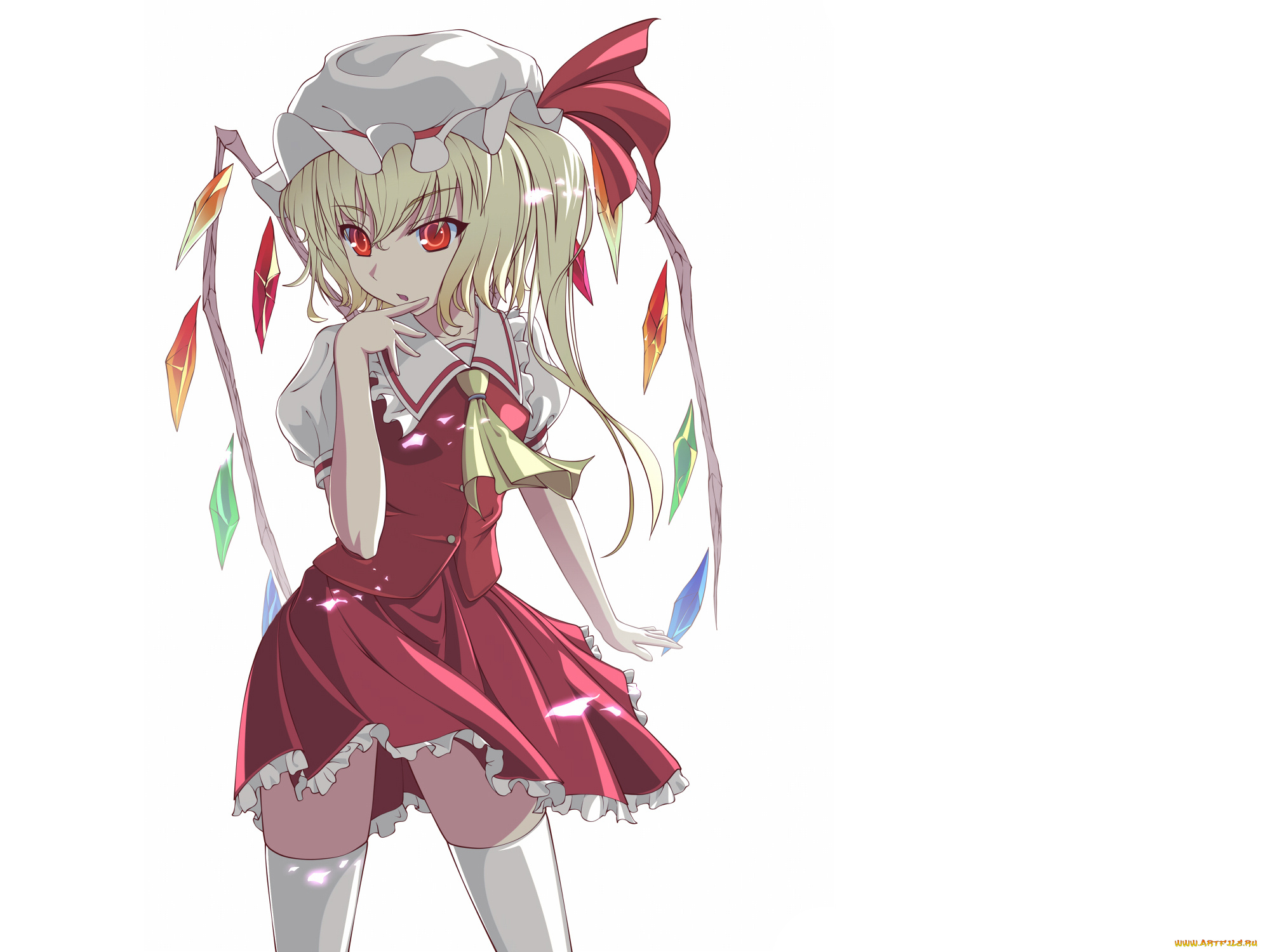 аниме, touhou, взгляд, девушка, фон