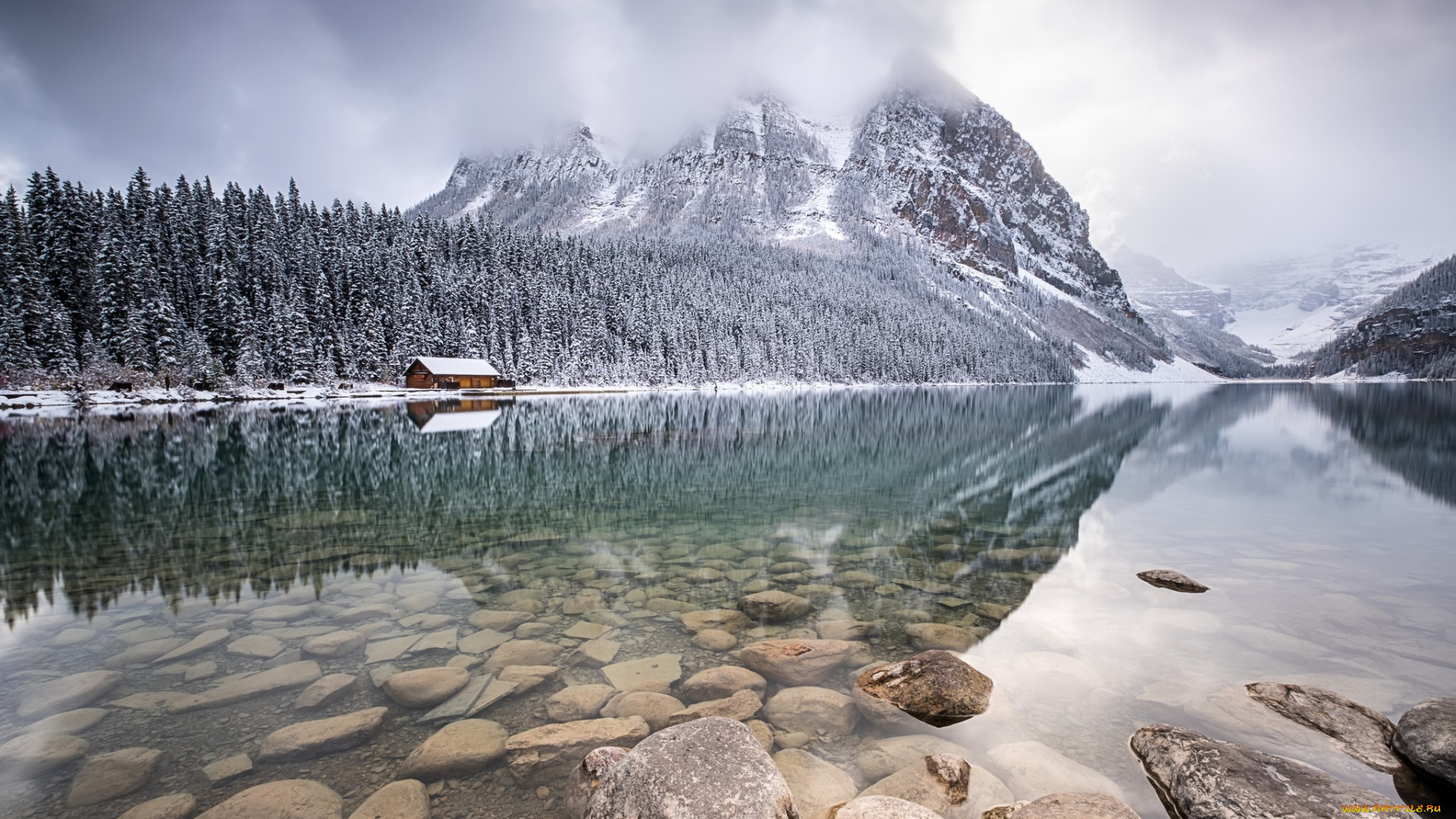 природа, реки, озера, first, snows, lake, louise, alberta, canadа