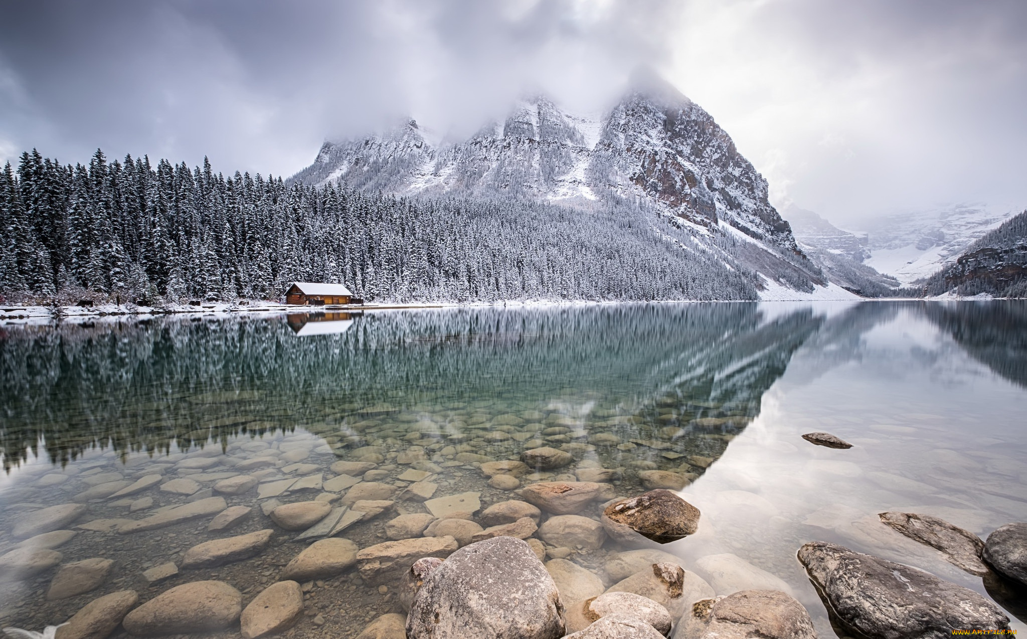 природа, реки, озера, first, snows, lake, louise, alberta, canadа