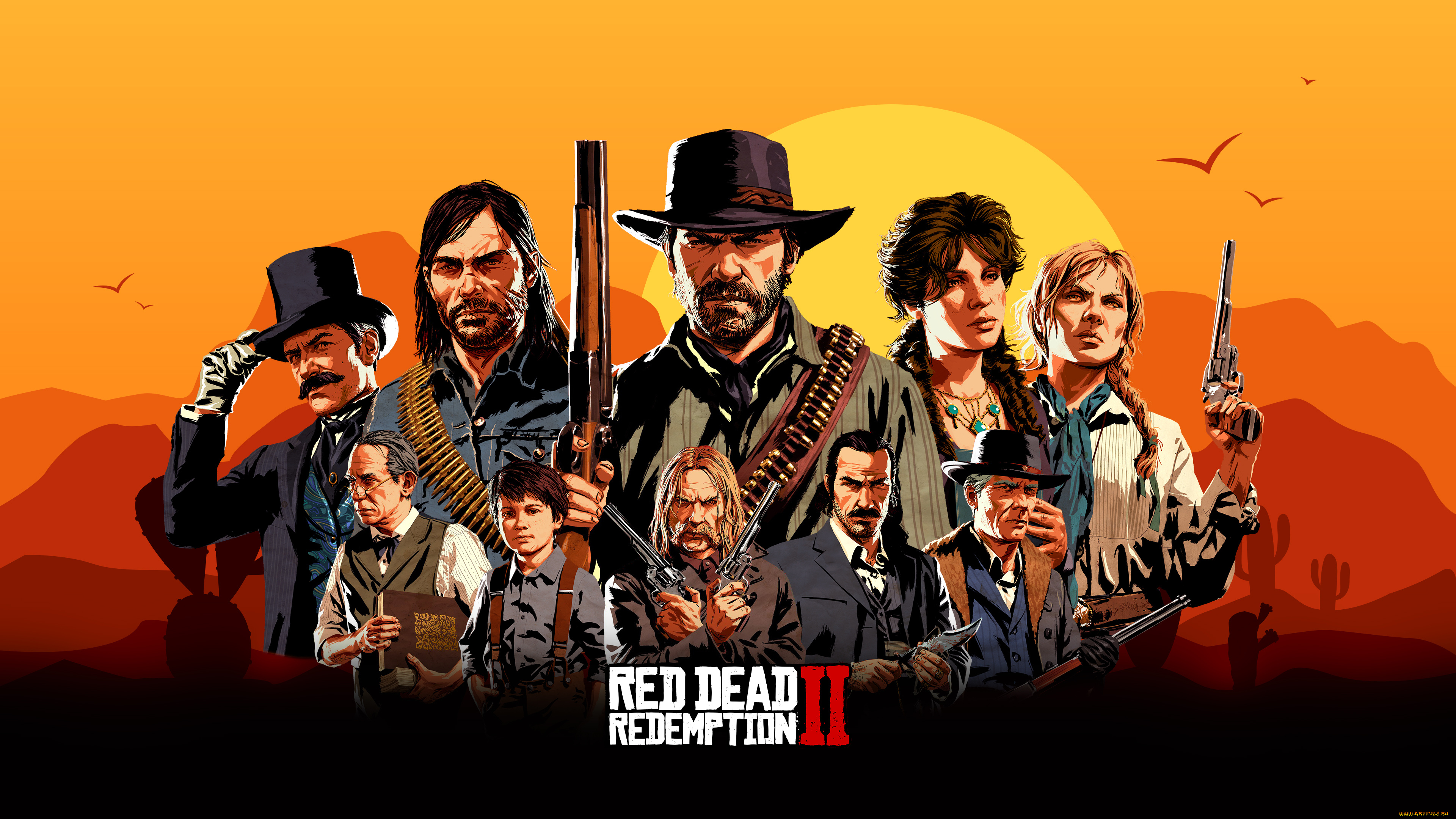 видео, игры, red, dead, redemption, 2, action, шутер, red, dead, redemption, 2