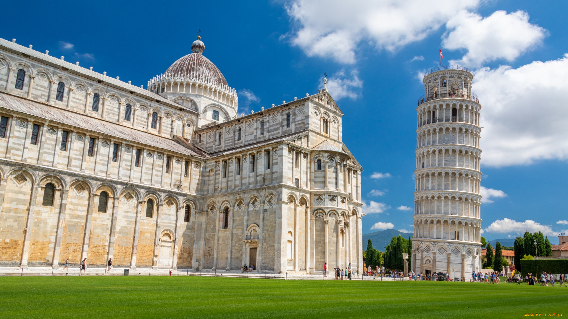 leaning, tower, города, пиза, , италия, leaning, tower