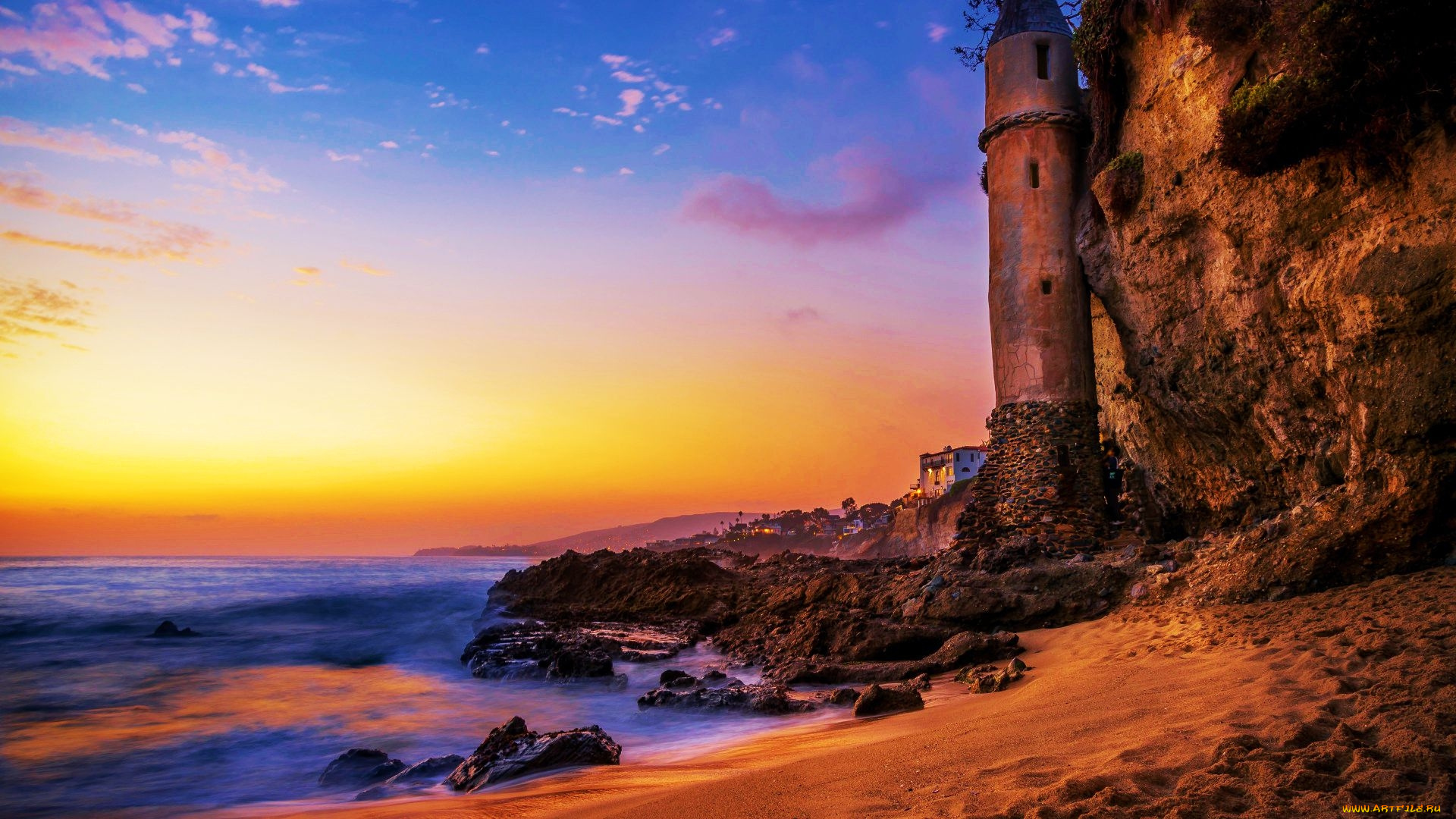 victoria, beach, lighthouse, california, города, -, здания, , дома, victoria, beach, lighthouse