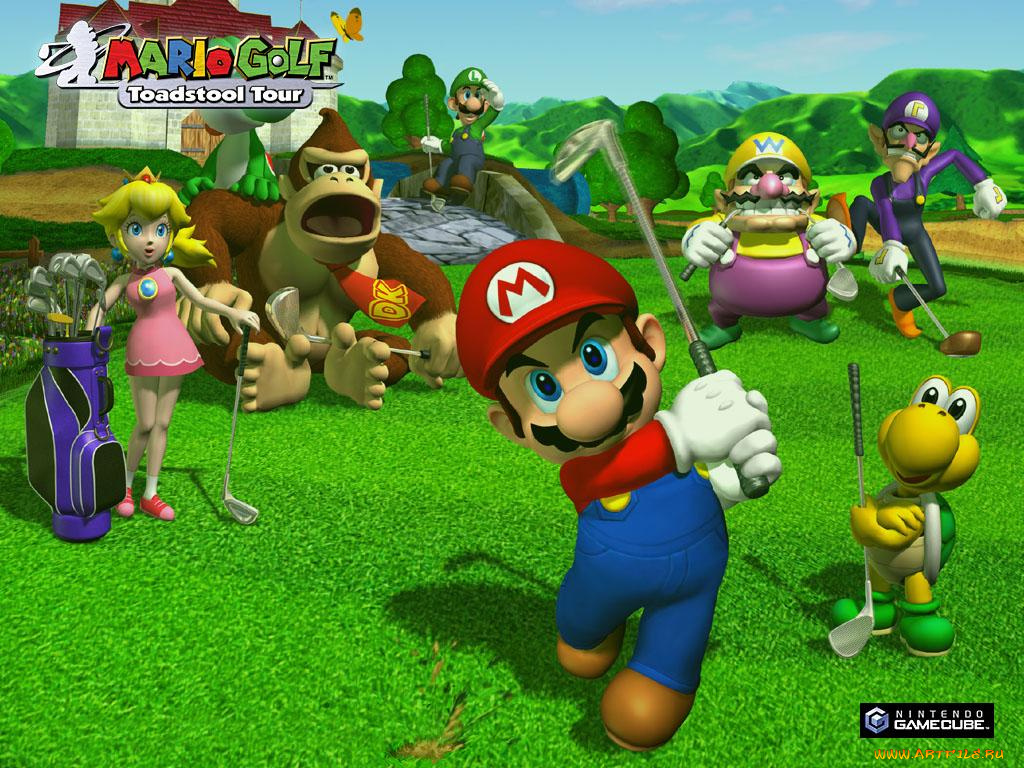 mario, golf, toadstool, tour, видео, игры