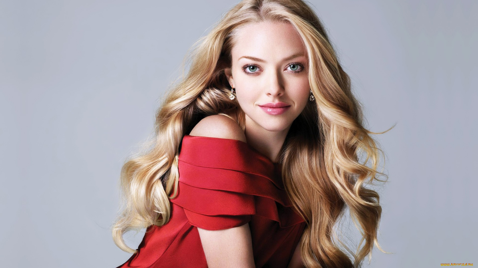 Amanda, Seyfried, девушки, красное, платье