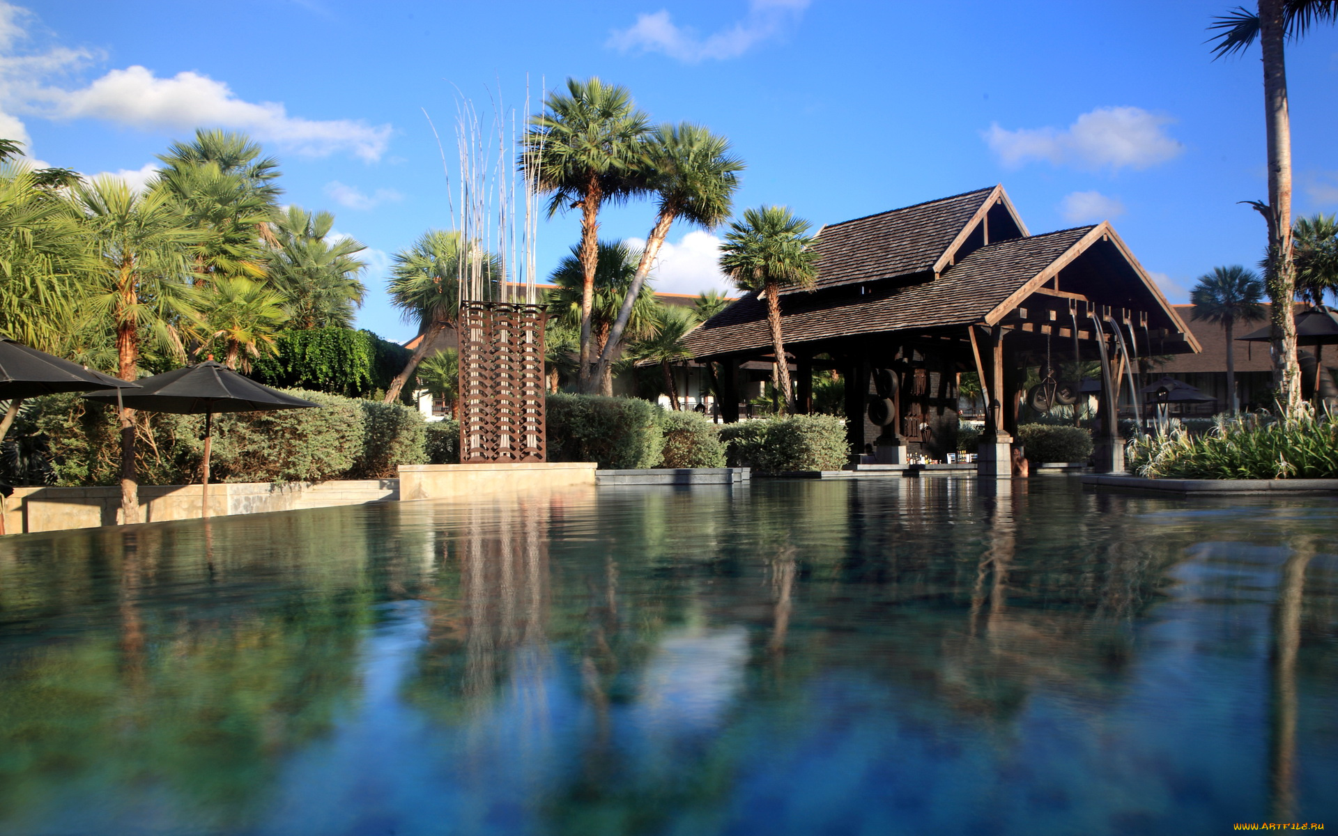 phuket, thailand, интерьер, бассейны, открытые, площадки, курорт, бассейн