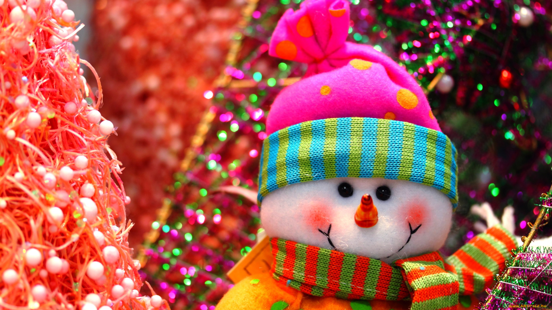 праздничные, снеговики, елки, шапочка, шарф, снеговик