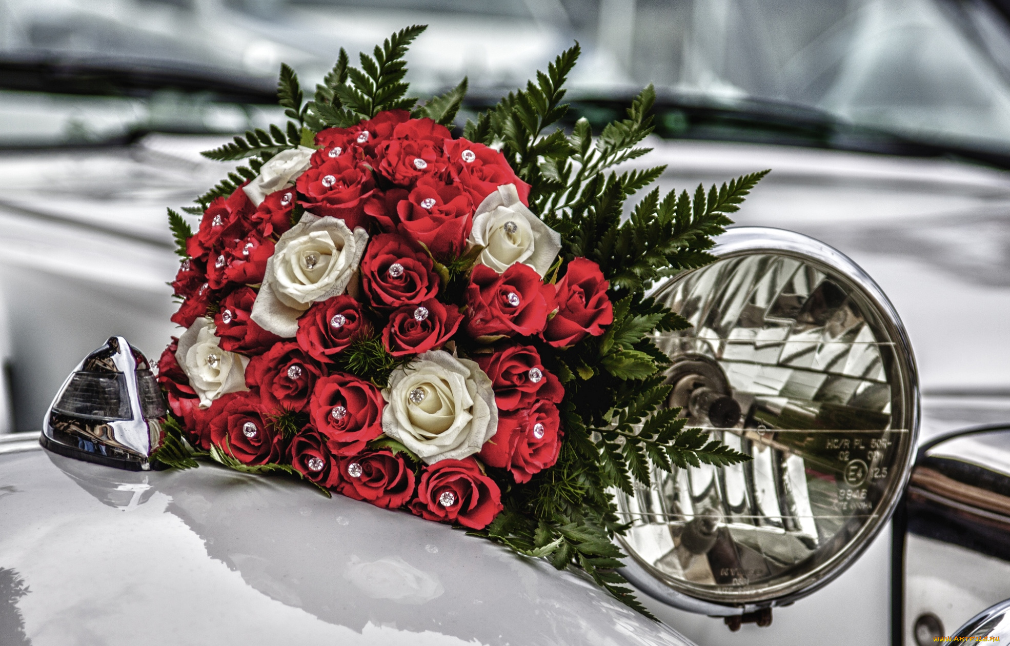 цветы, розы, свадебный, авто