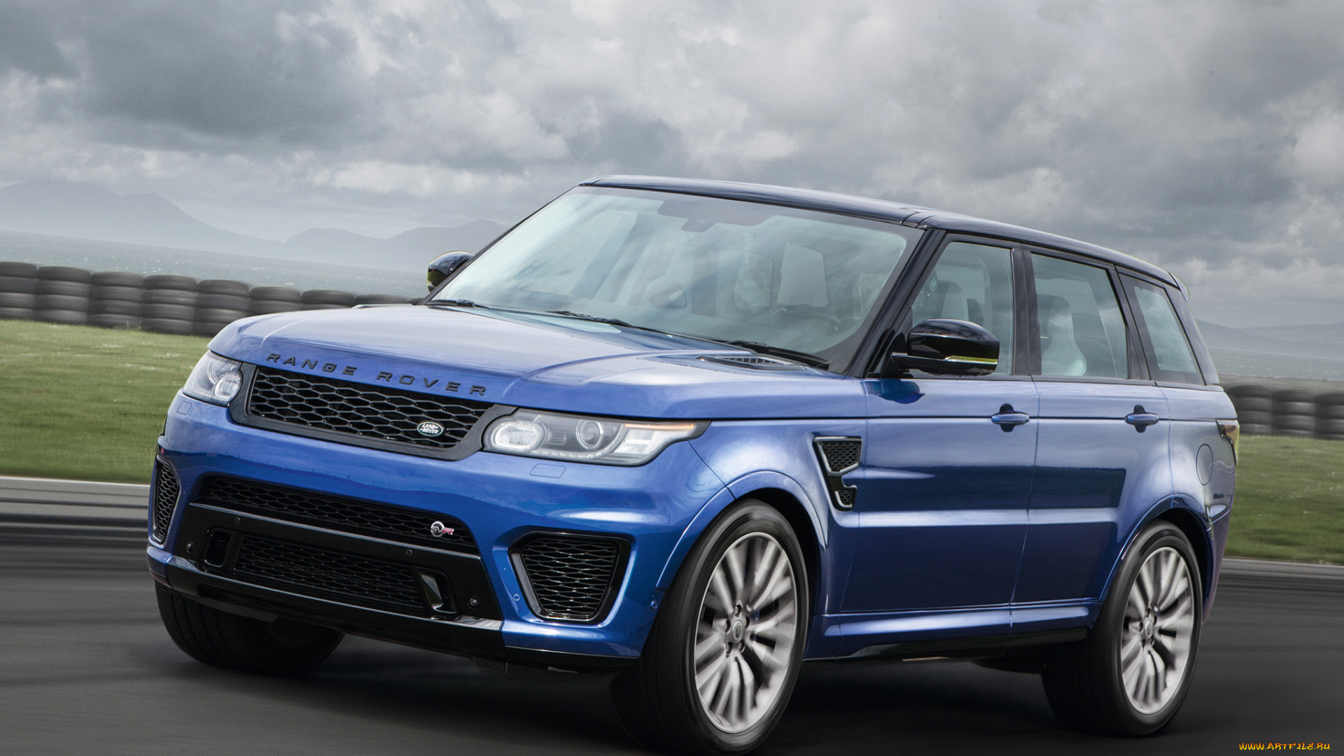 автомобили, range, rover, 2014г, svr, синий, sport, range, rover