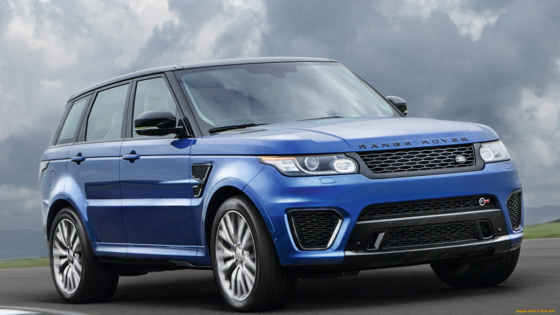 автомобили, range, rover, range, rover, sport, 2014г, svr, синий