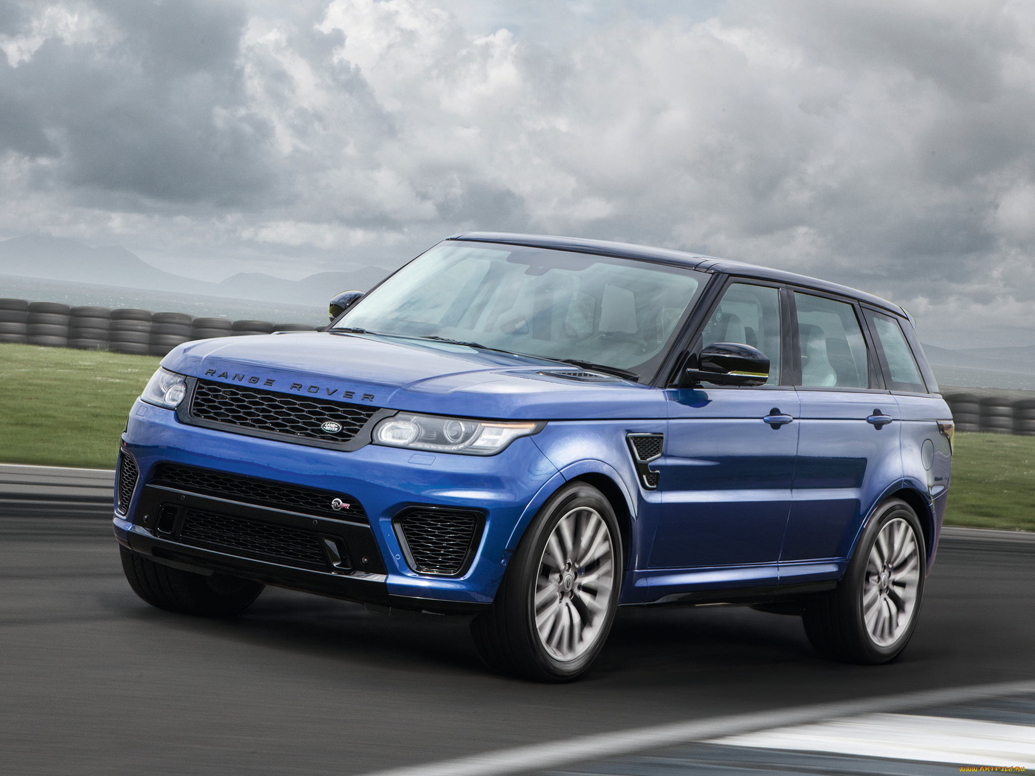 автомобили, range, rover, 2014г, svr, синий, sport, range, rover