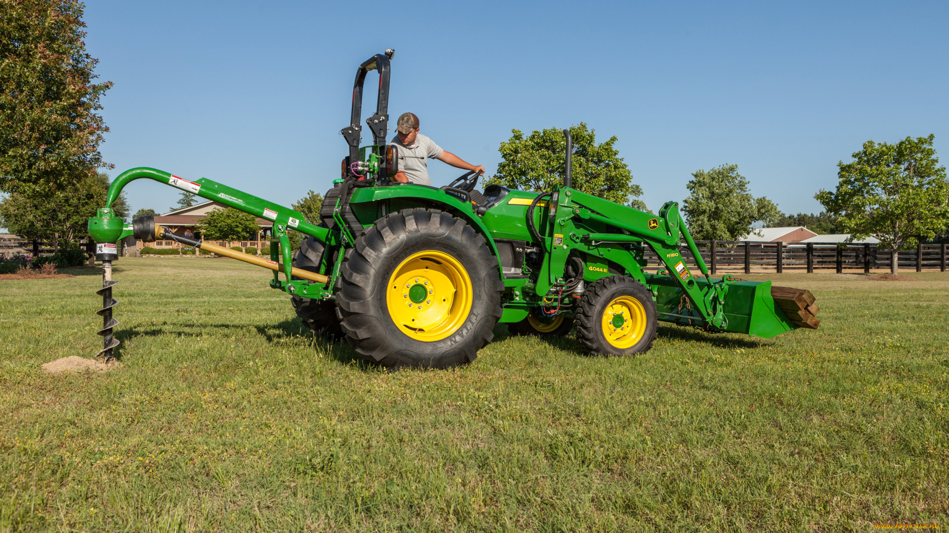 техника, фронтальные, погрузчики, john, deere