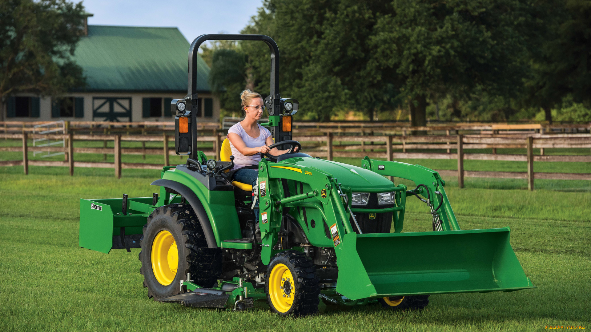 техника, фронтальные, погрузчики, john, deere