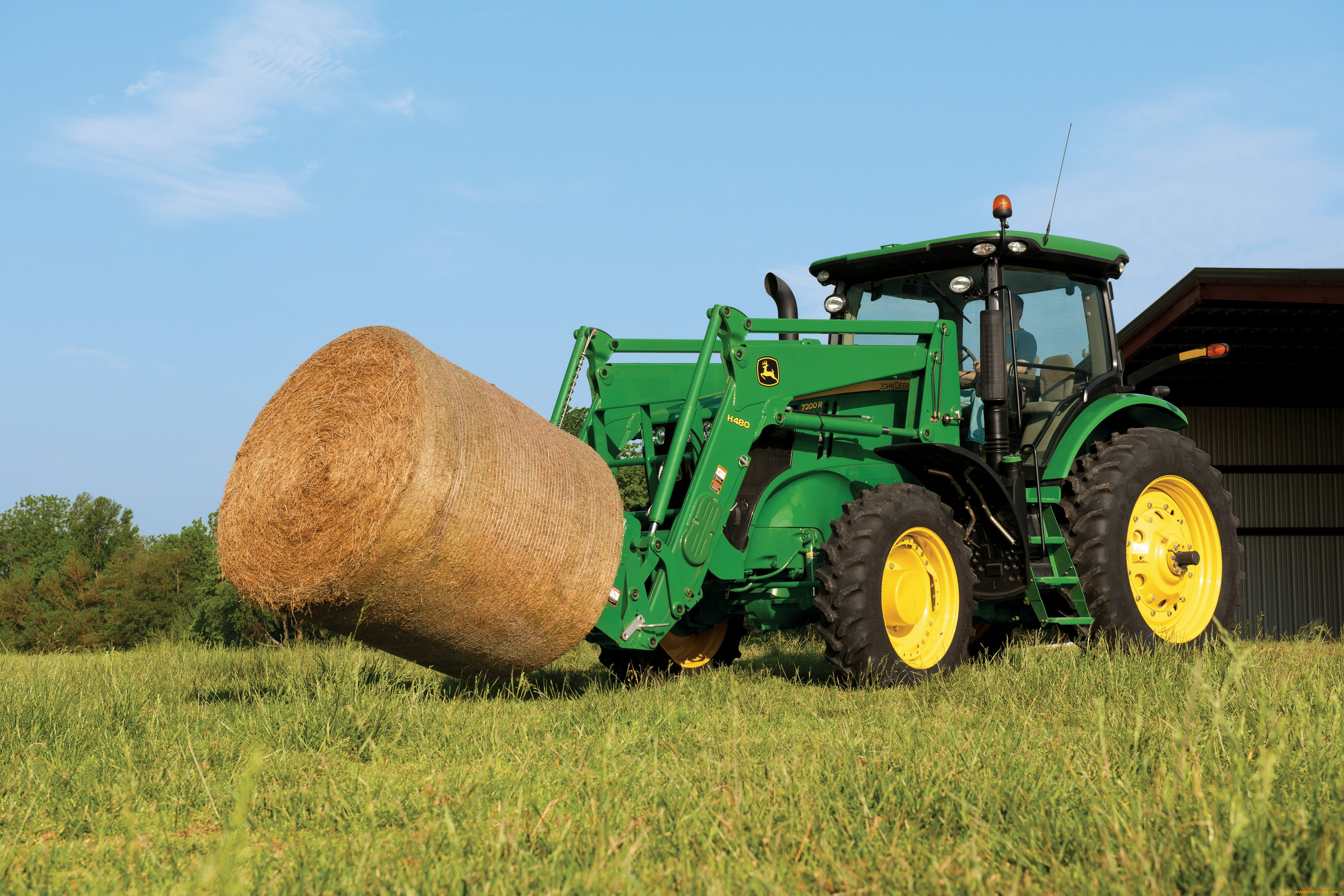 техника, фронтальные, погрузчики, john, deere