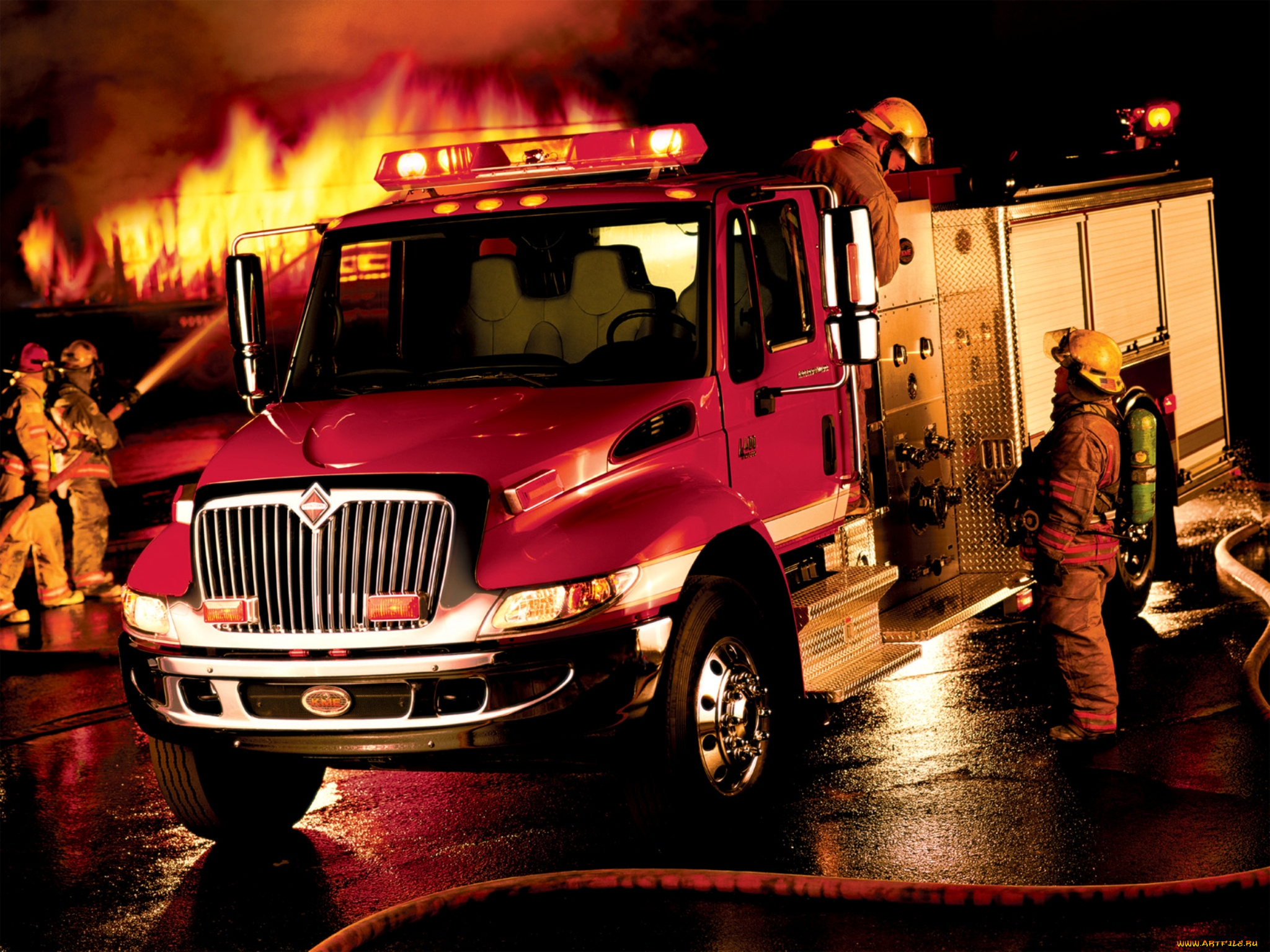 international, durastar, 4400, firetruck, 2002, автомобили, пожарные, машины, авто