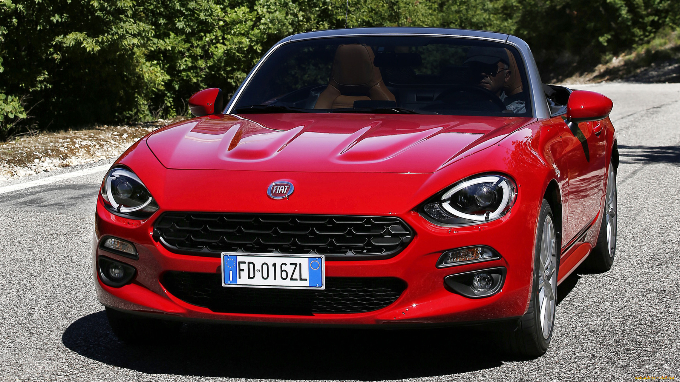 fiat, 124, spider, red, 2017, автомобили, fiat, red, spider, 124, красный, 2017