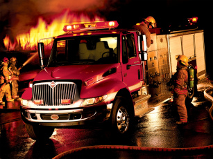 обоя international durastar 4400 firetruck 2002, автомобили, пожарные машины, авто