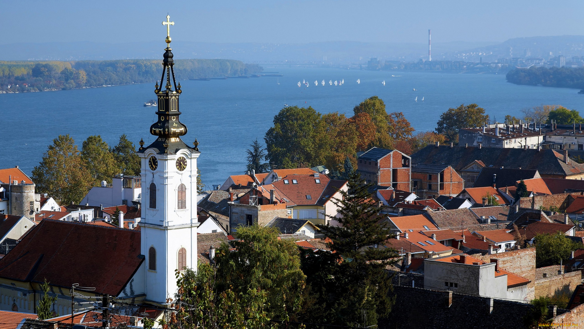 города, белград, , сербия, панорама