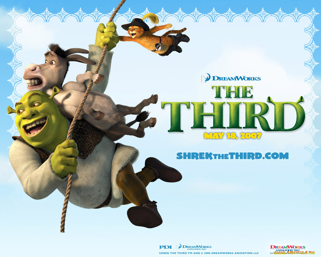 мультфильмы, shrek, the, third