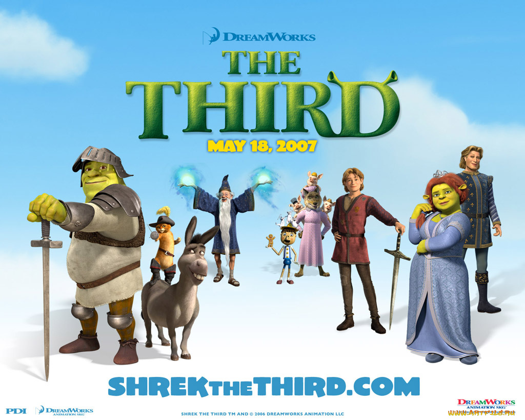 мультфильмы, shrek, the, third