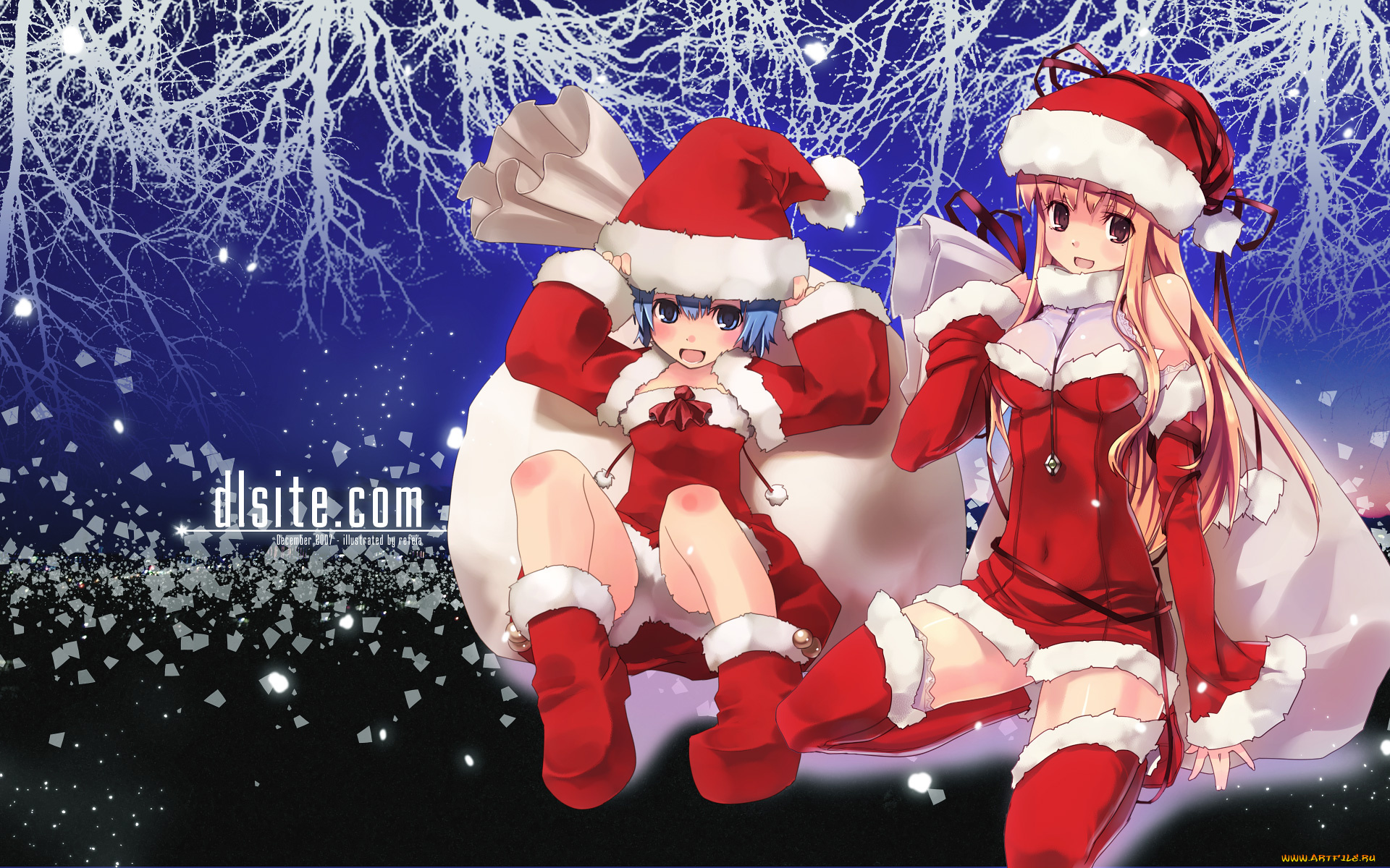 аниме, merry, chrismas, winter