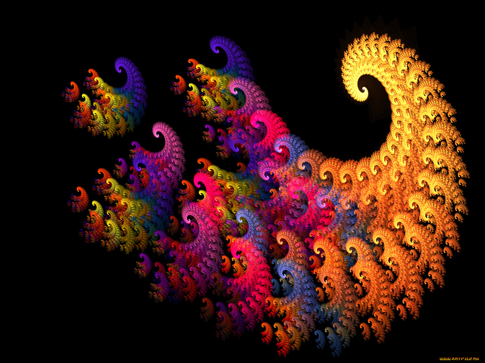 3д, графика, fractal, фракталы, узор, цвета