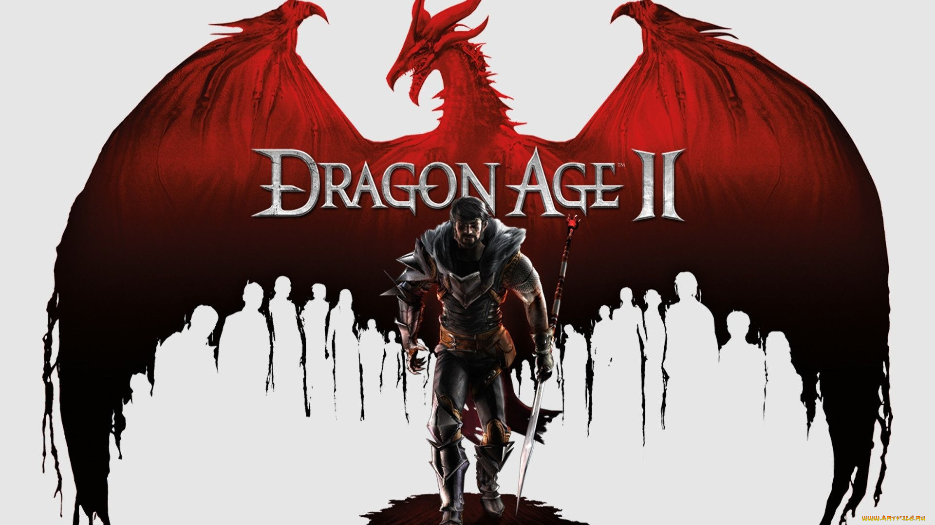 dragon, age, ii, видео, игры, оружие, воин, дракон