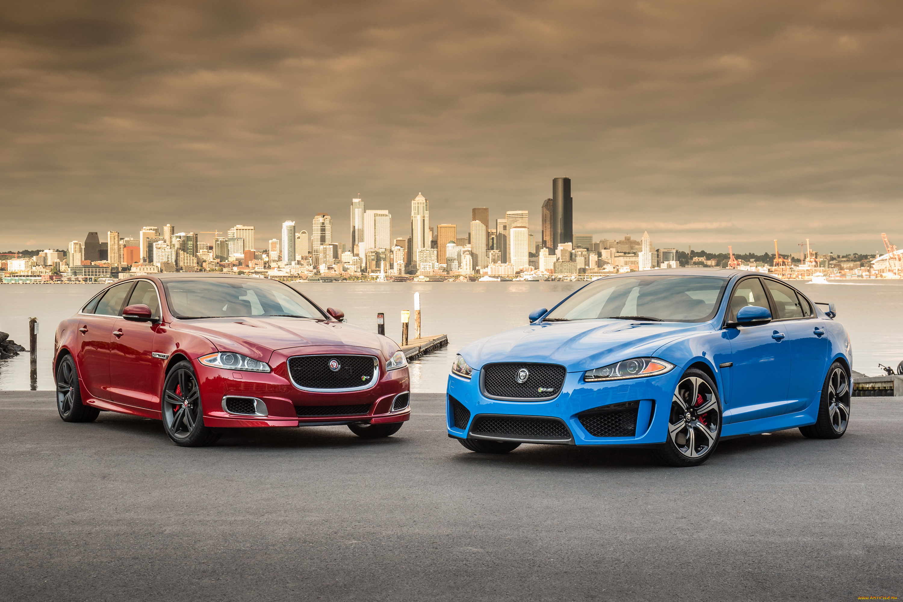 2014, jaguar, xfr-s, автомобили, jaguar, xfr-s, дома, красный, синий