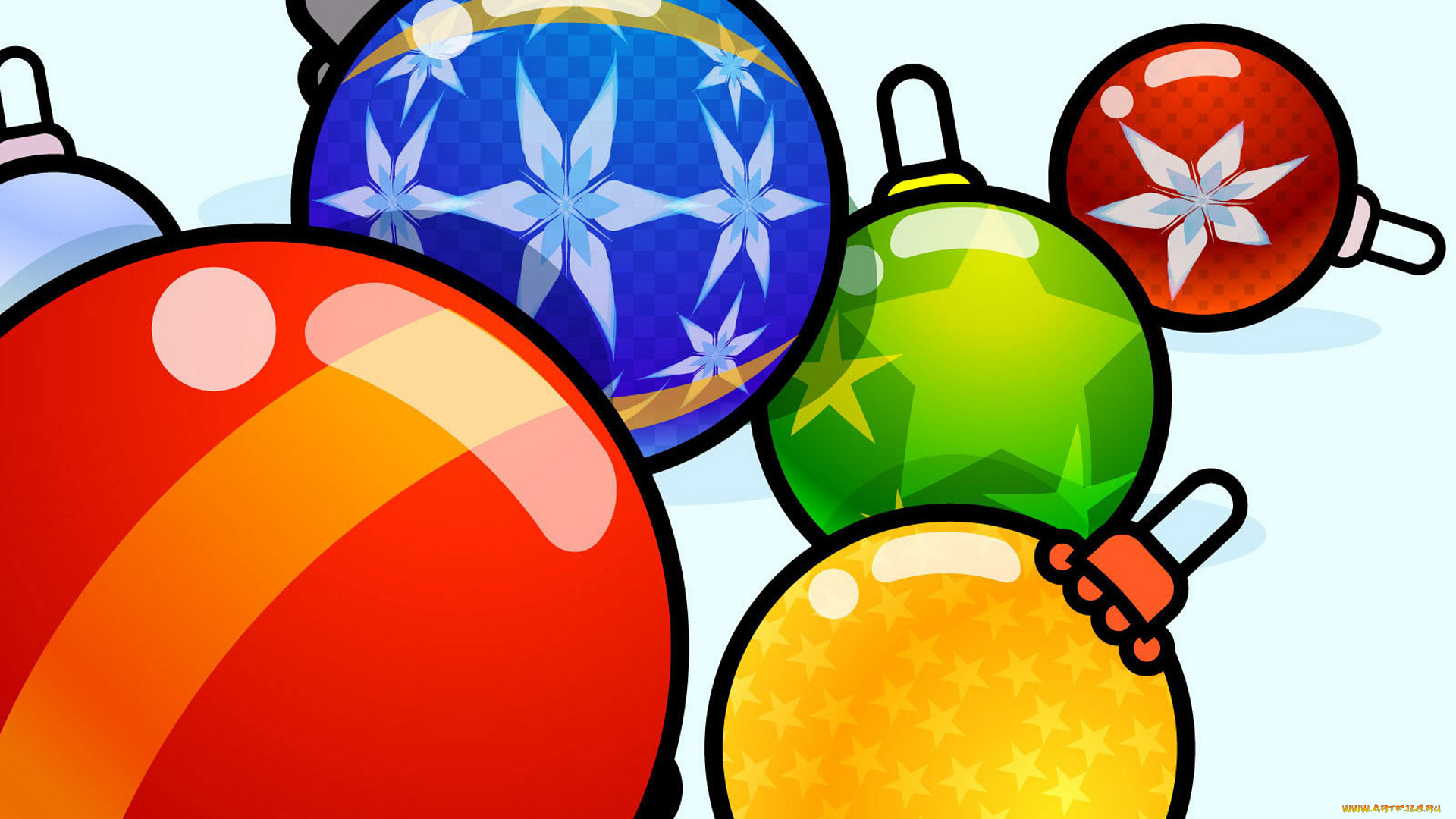 праздничные, векторная, графика, , новый, год, украшения, игрушки, шары
