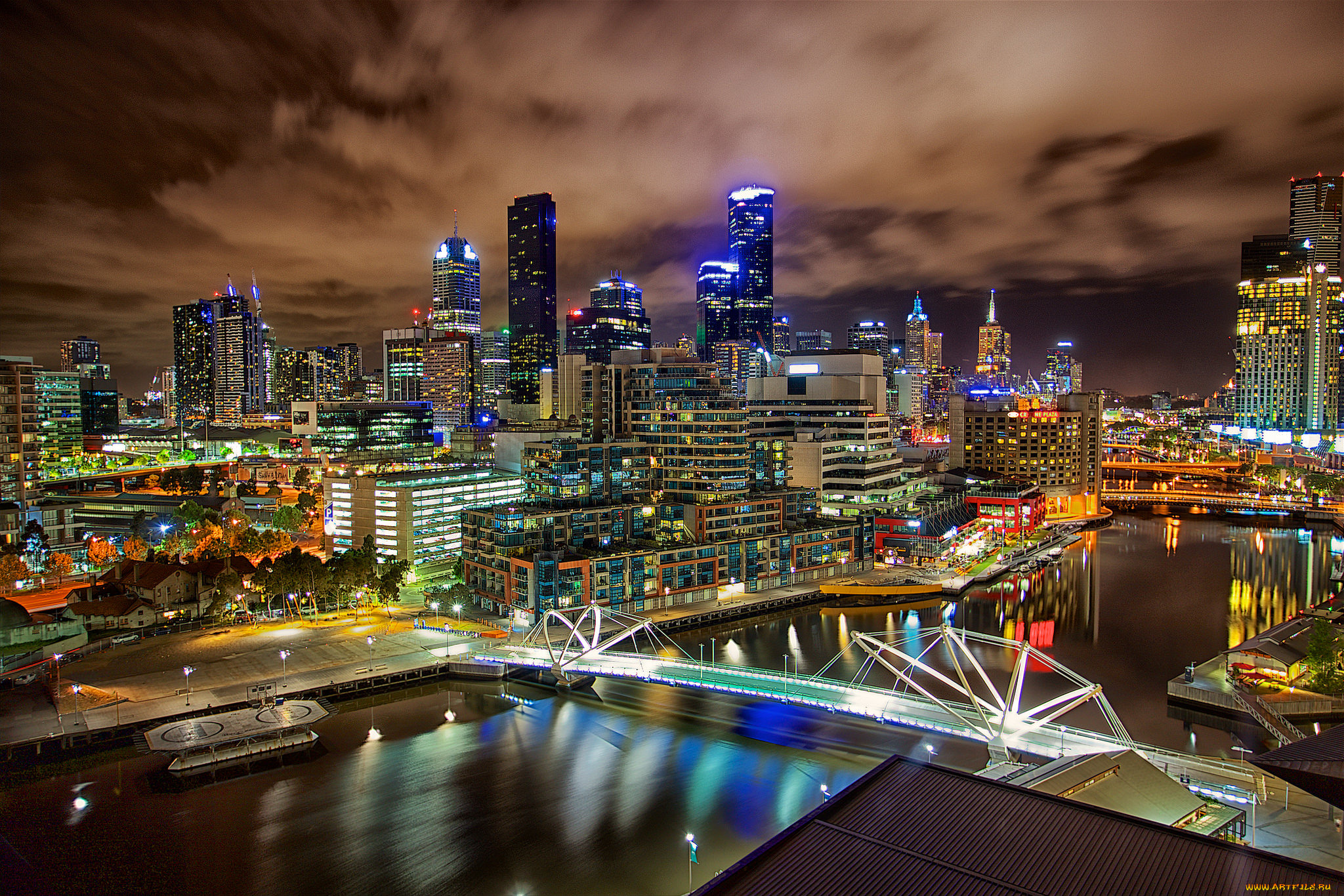 melbourne, города, мельбурн, , австралия, панорама, небоскребы