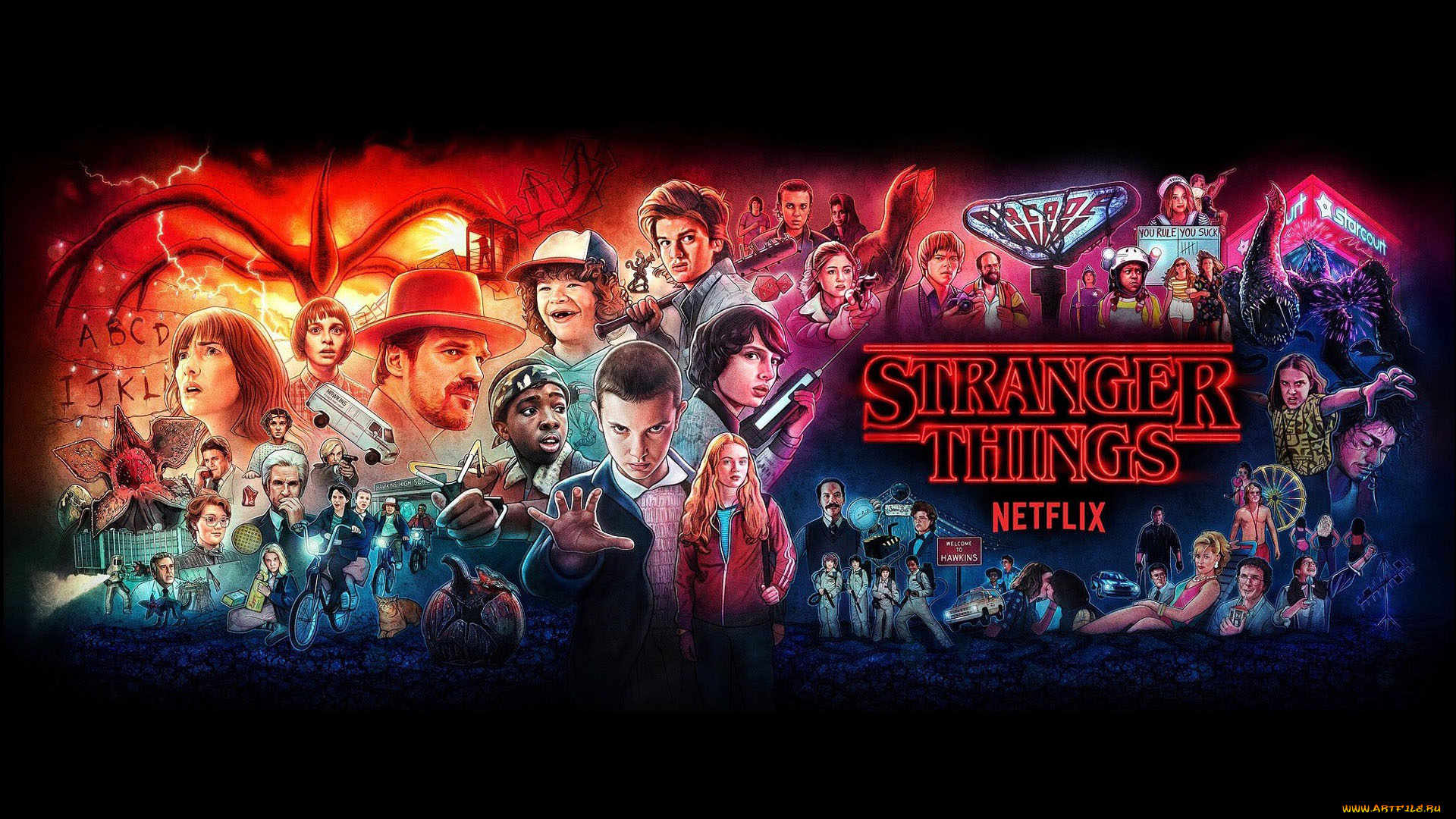 рисованное, кино, , мультфильмы, stranger, things