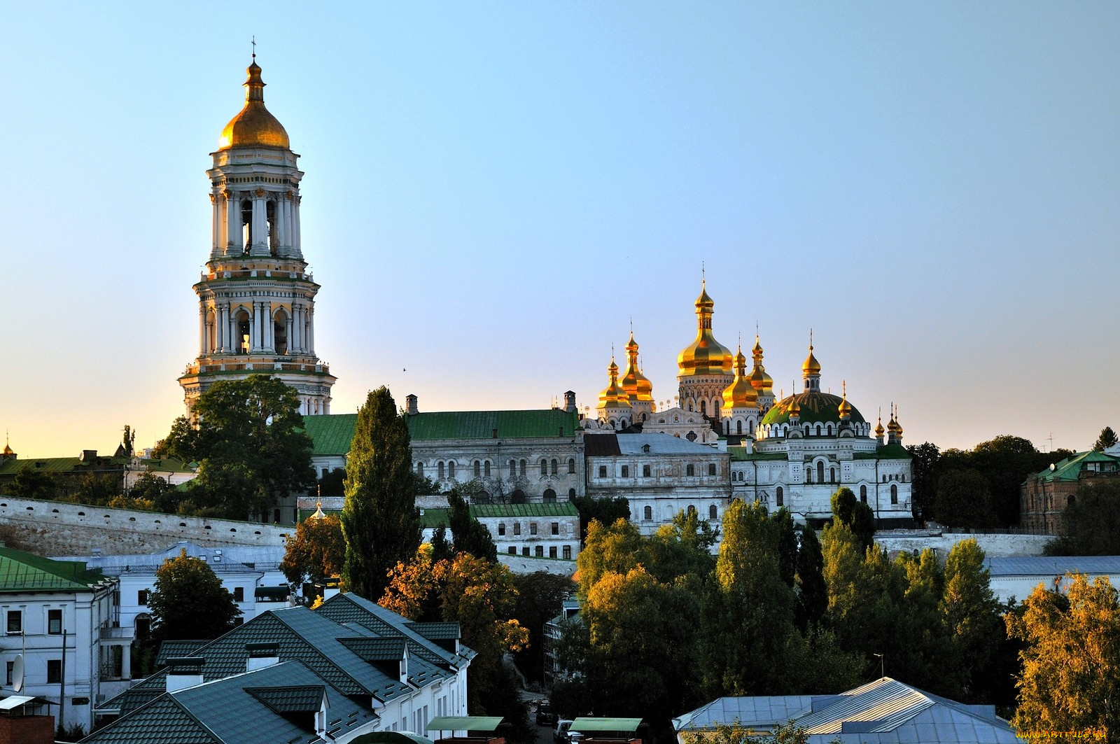 киево, печерская, лавра, города, киев, украина, кресты, крыши, купола, колокольня