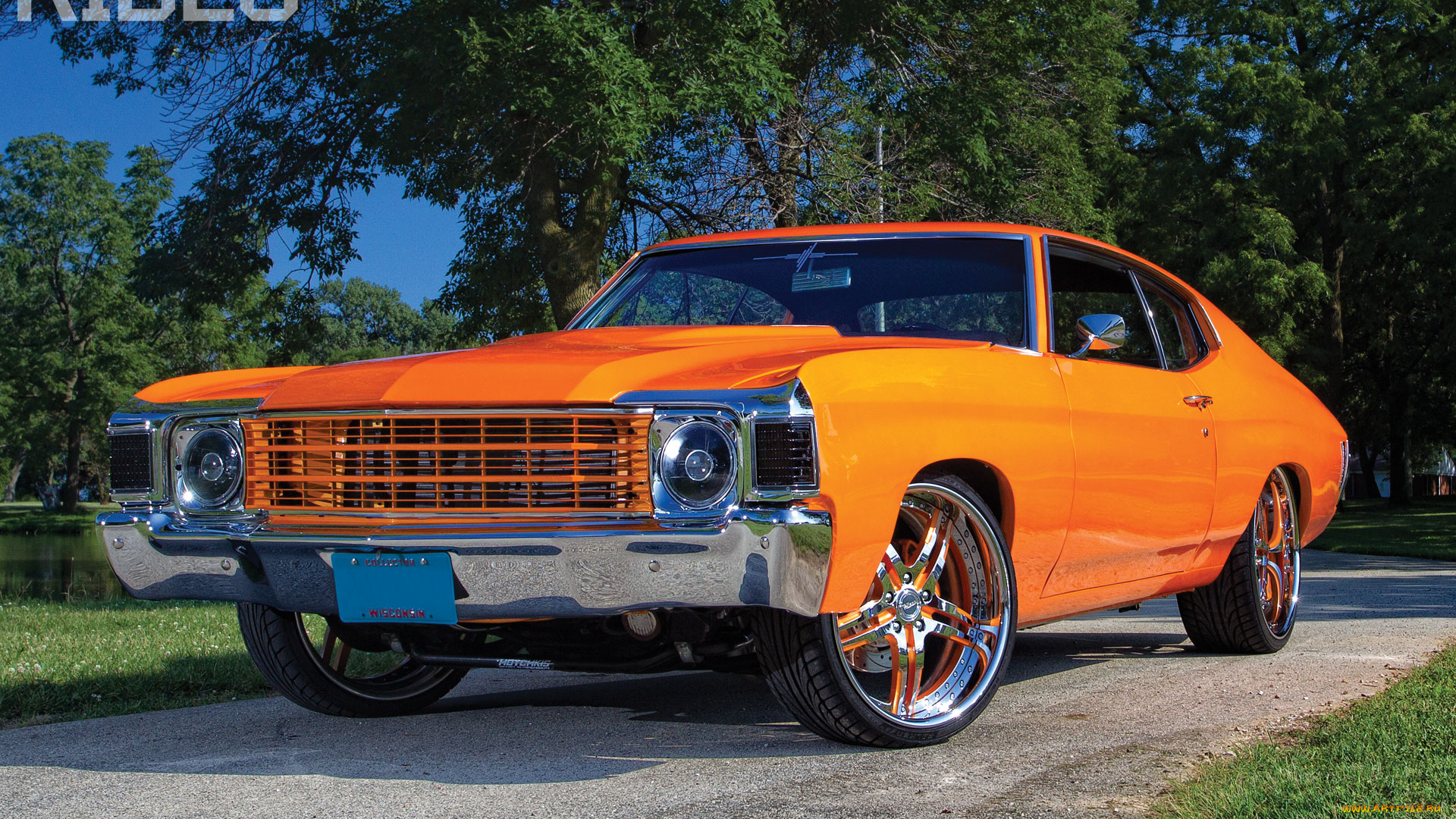 автомобили, chevrolet, chevelle, orange