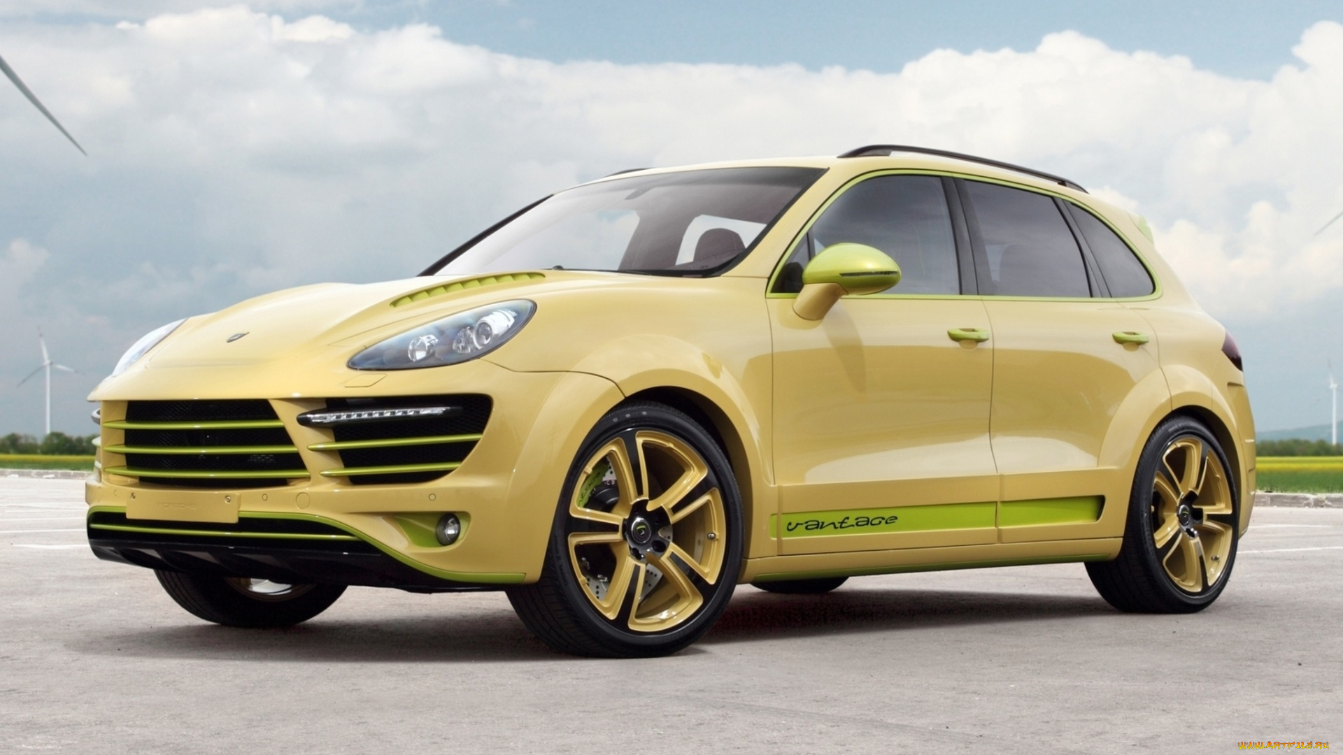 автомобили, porsche, cayenne, gold