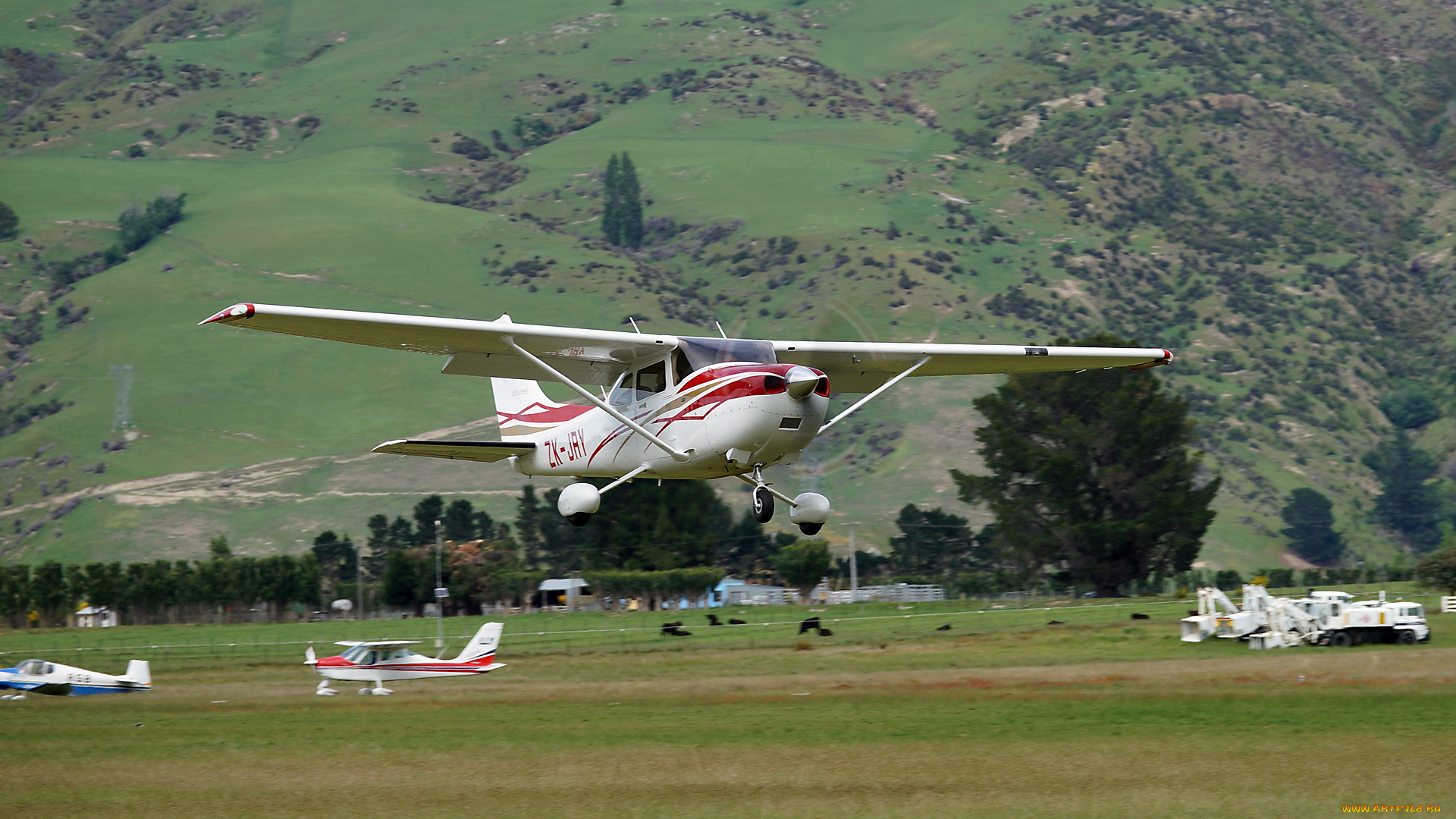 cessna, 182tskylane, авиация, лёгкие, и, одномоторные, самолёты, одномоторный, легкий, трава, поле, самолет