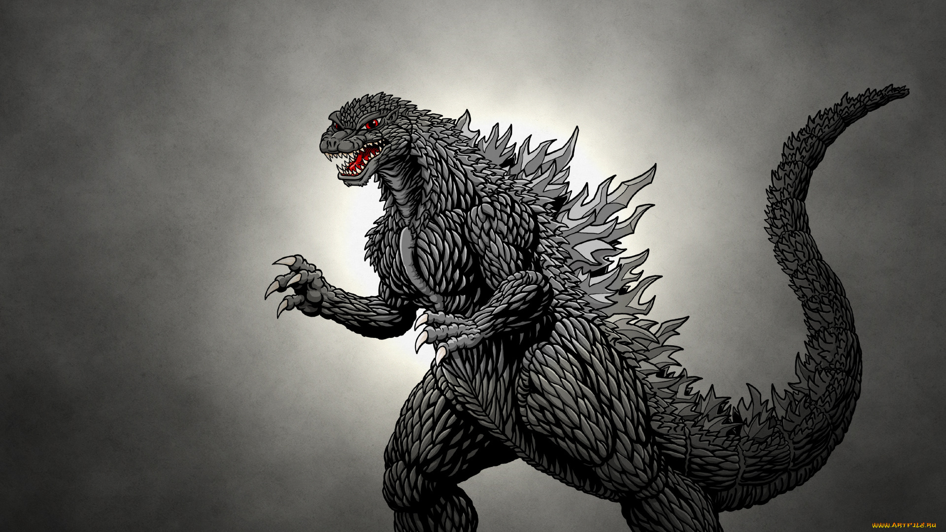 годзилла, рисованные, комиксы, динозавр, godzilla, dinosaur