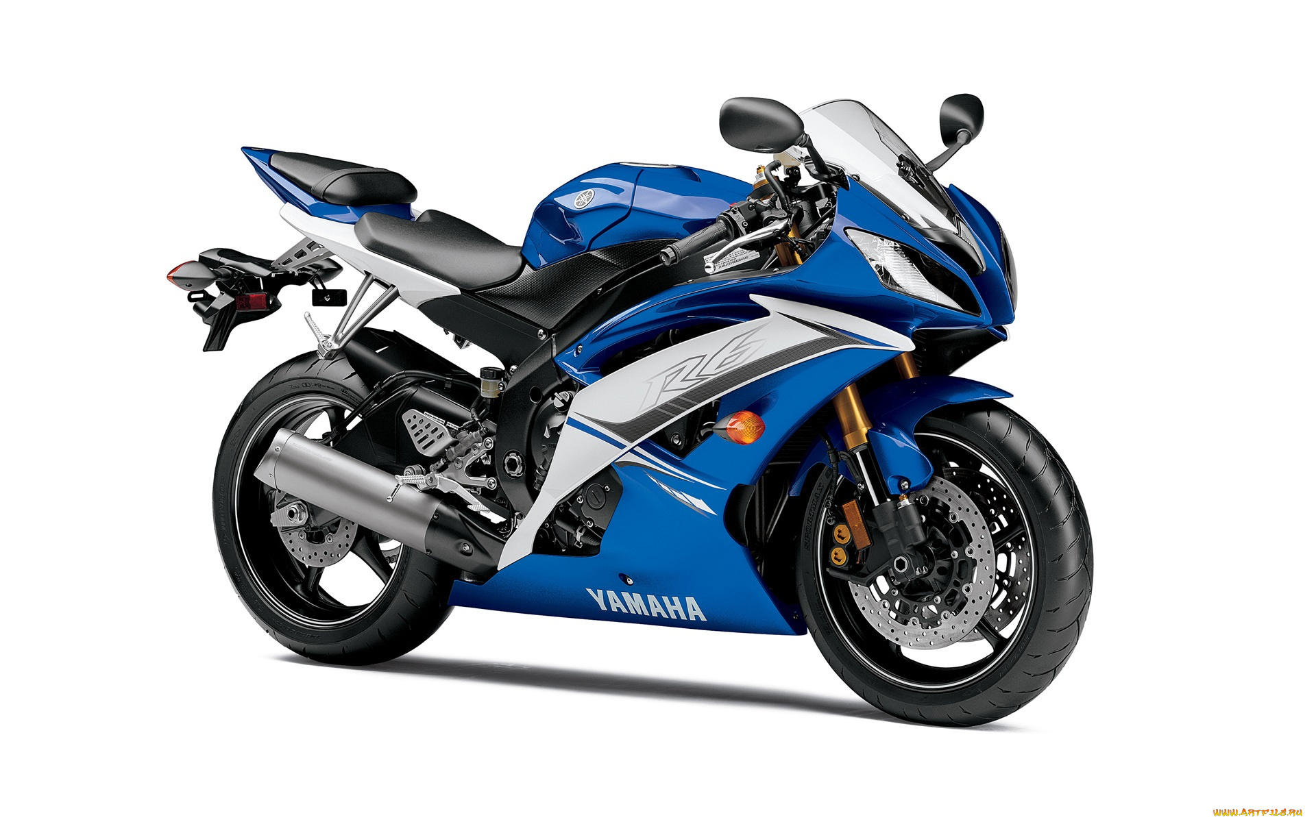 мотоциклы, yamaha, синий, yzf-r6, 2011