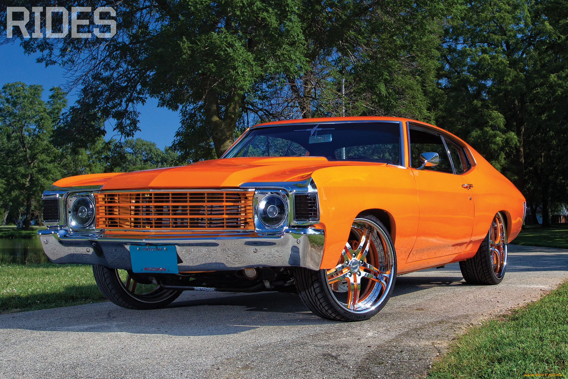 автомобили, chevrolet, chevelle, orange