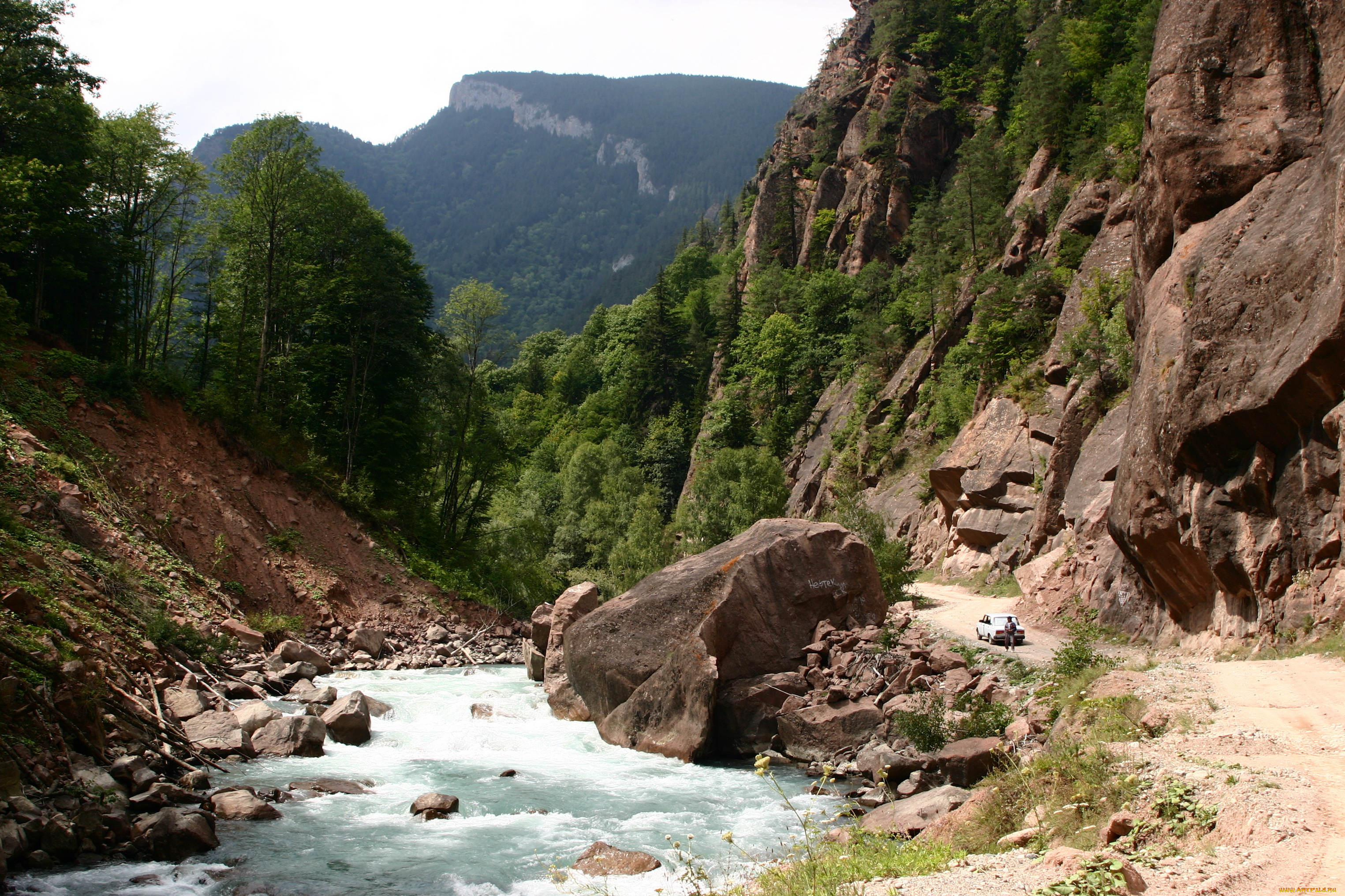 природа, реки, озера, река, горы, деревья, дорога