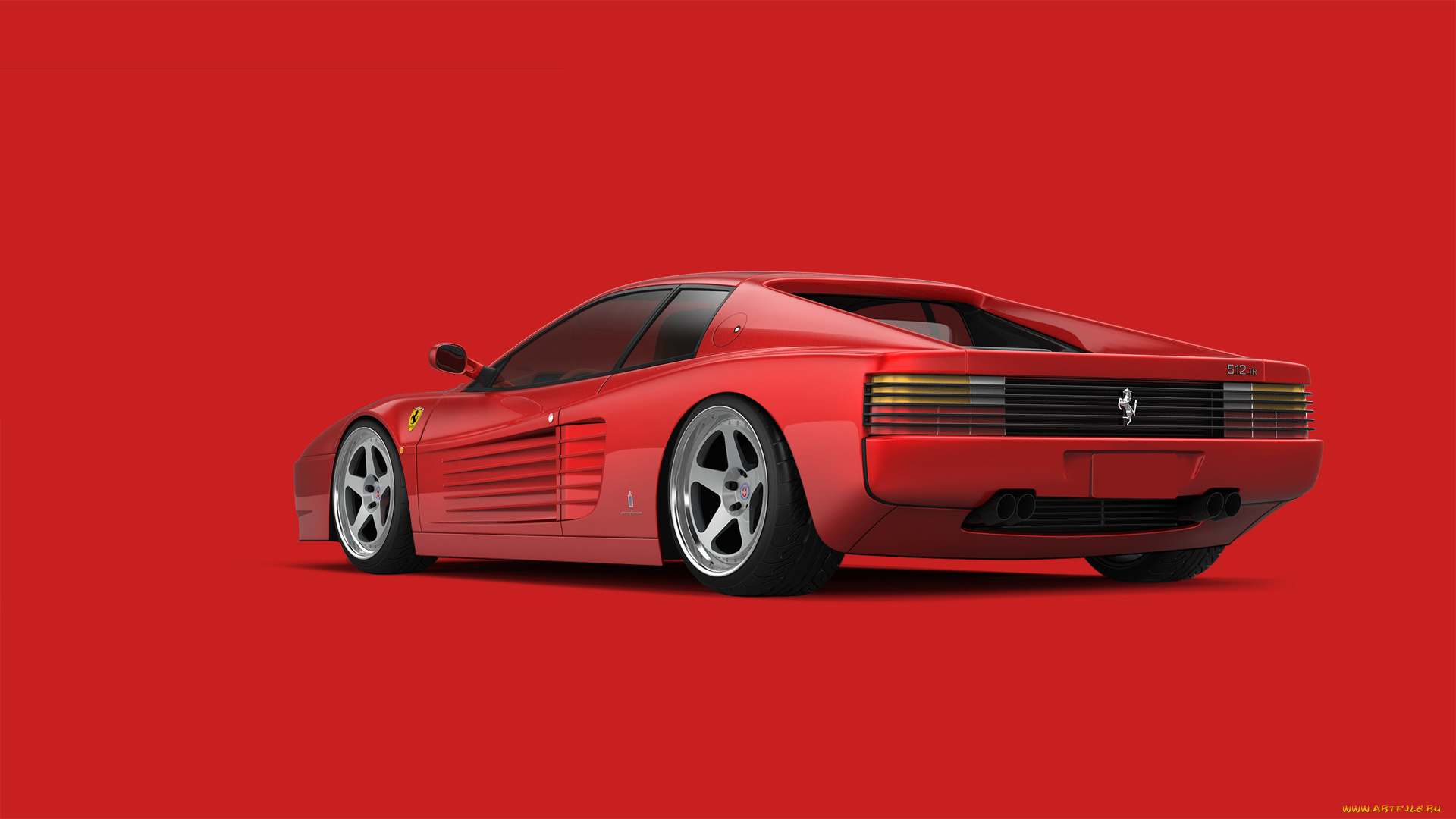 автомобили, 3д, supercar, 512, tr, ferrari, red, testarossa