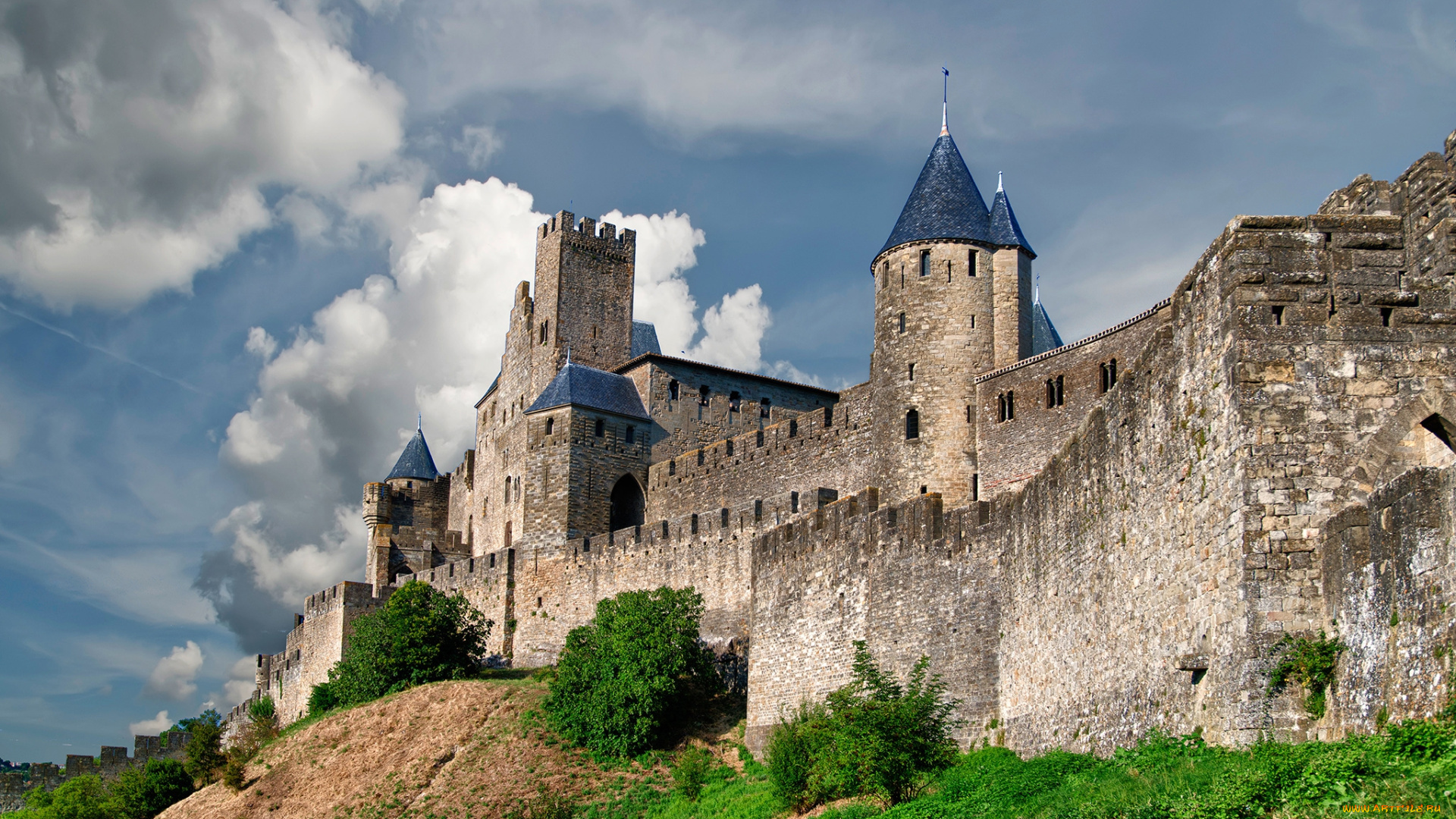carcassonne, города, -, дворцы, , замки, , крепости, стена, замок, башни